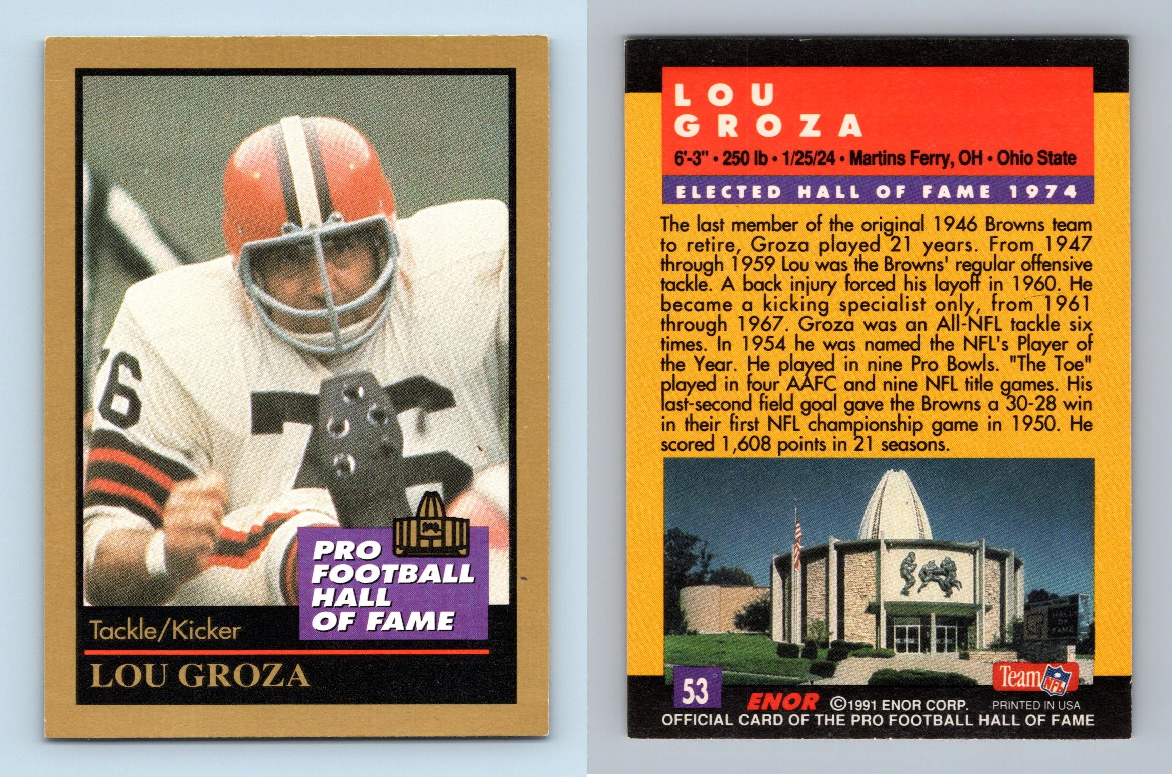 Lou Groza  Pro Football Hall of Fame