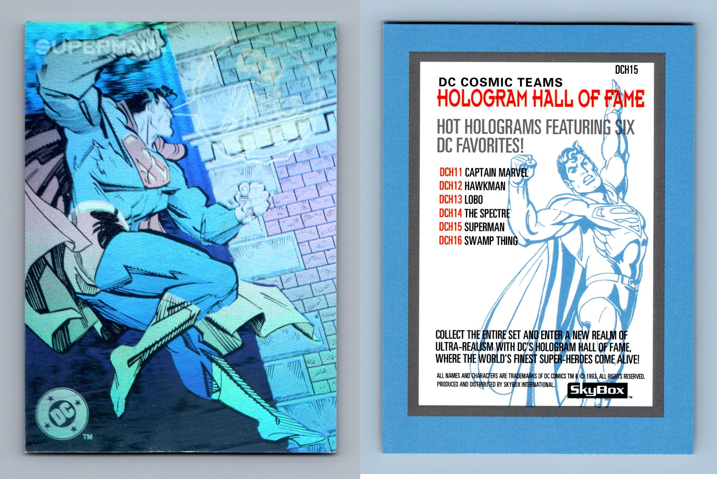 SUPERMAN DC Sky Box Hologram hall of top fame 1993 DCH15