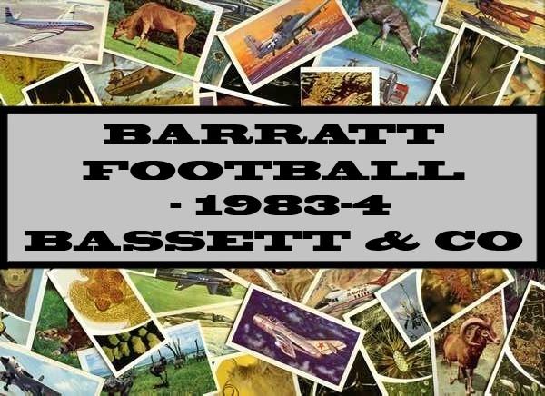 Barratt Football Candy Sticks - 1983-4 Bassett