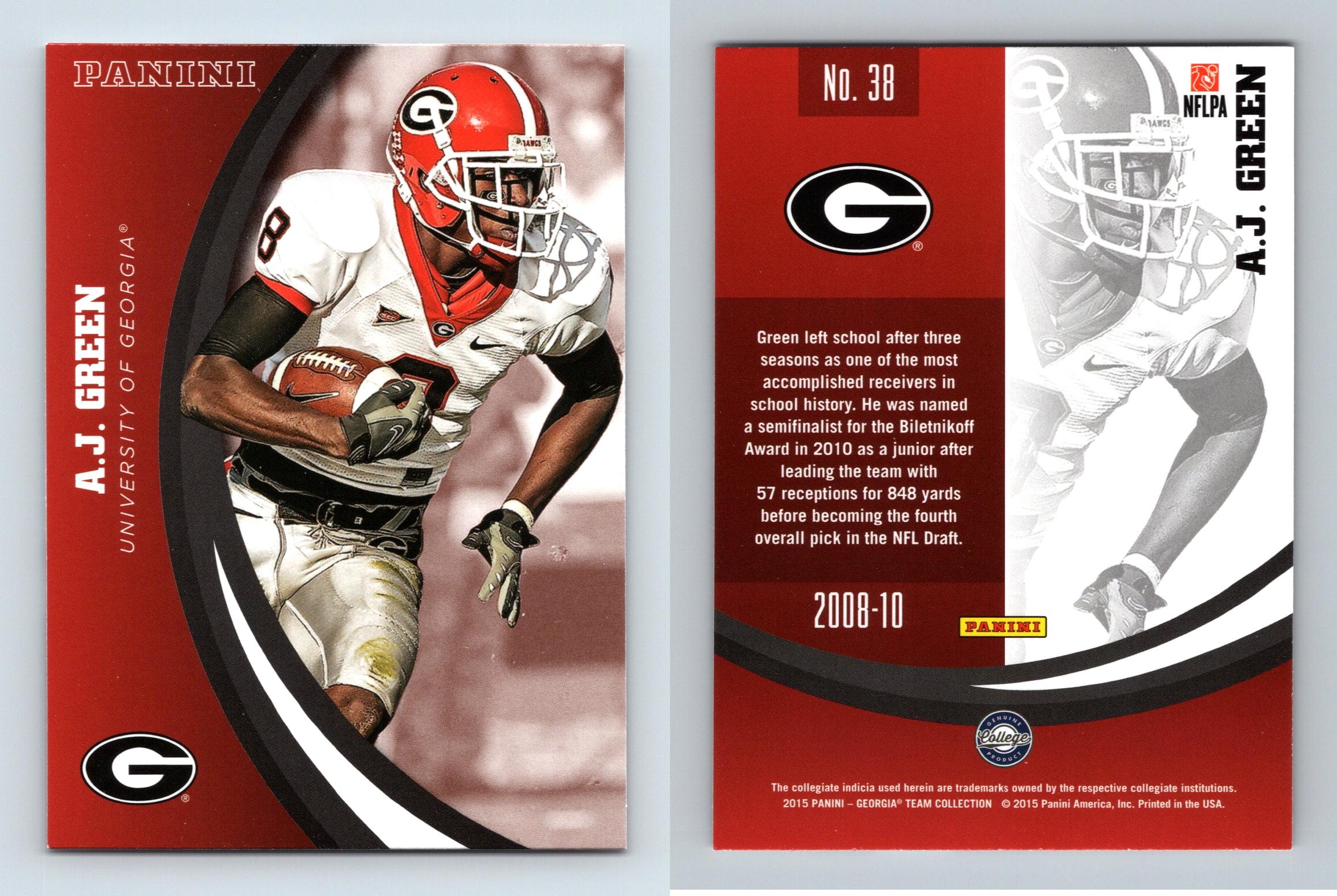 A.J. Green #38 Georgia Bulldogs Collegiate 2015 Panini Trading Card