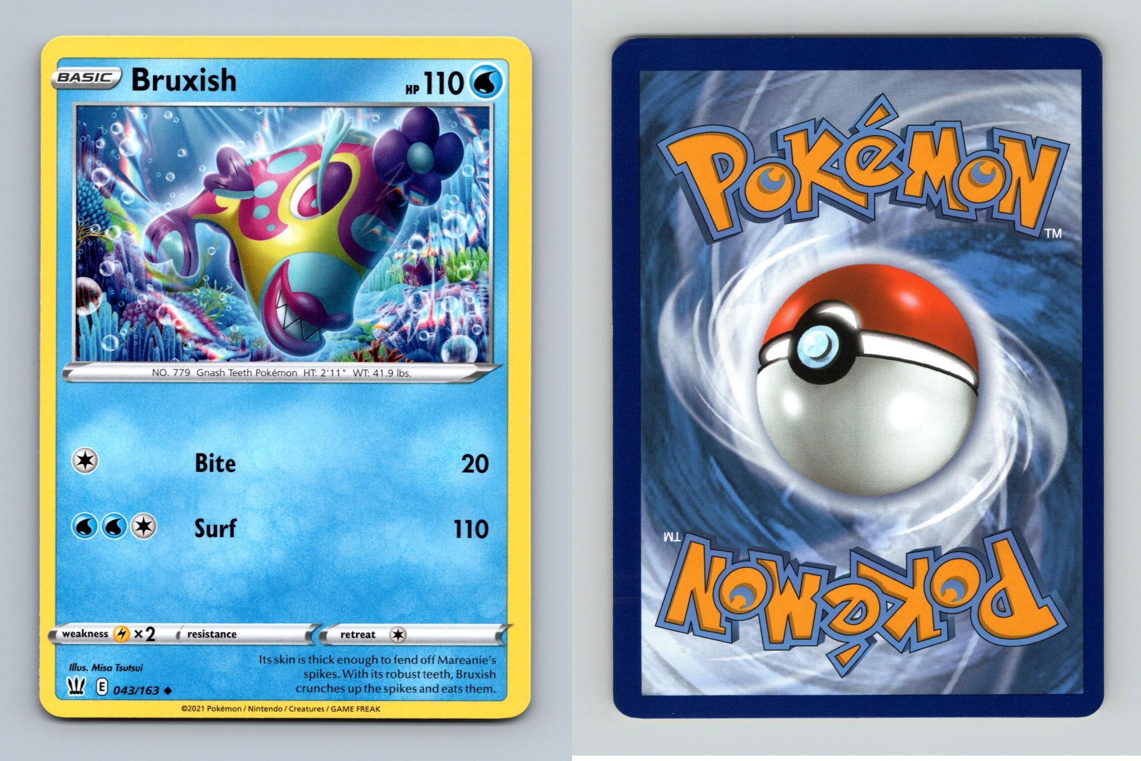 Bruxish 43/163 SWSH Battle Styles Pokemon 2021 TCG Card