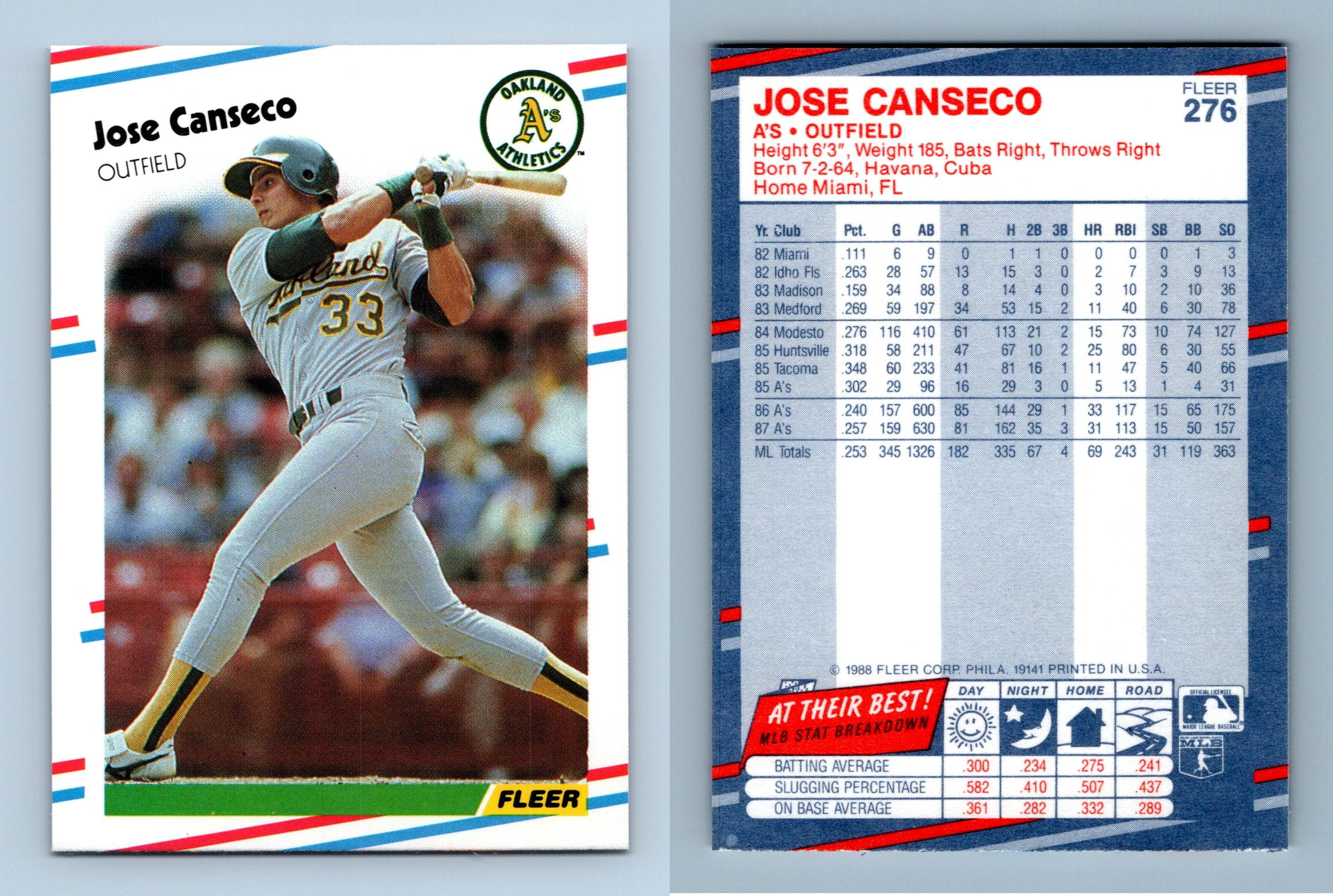 90 fleer jose canseco Values - MAVIN