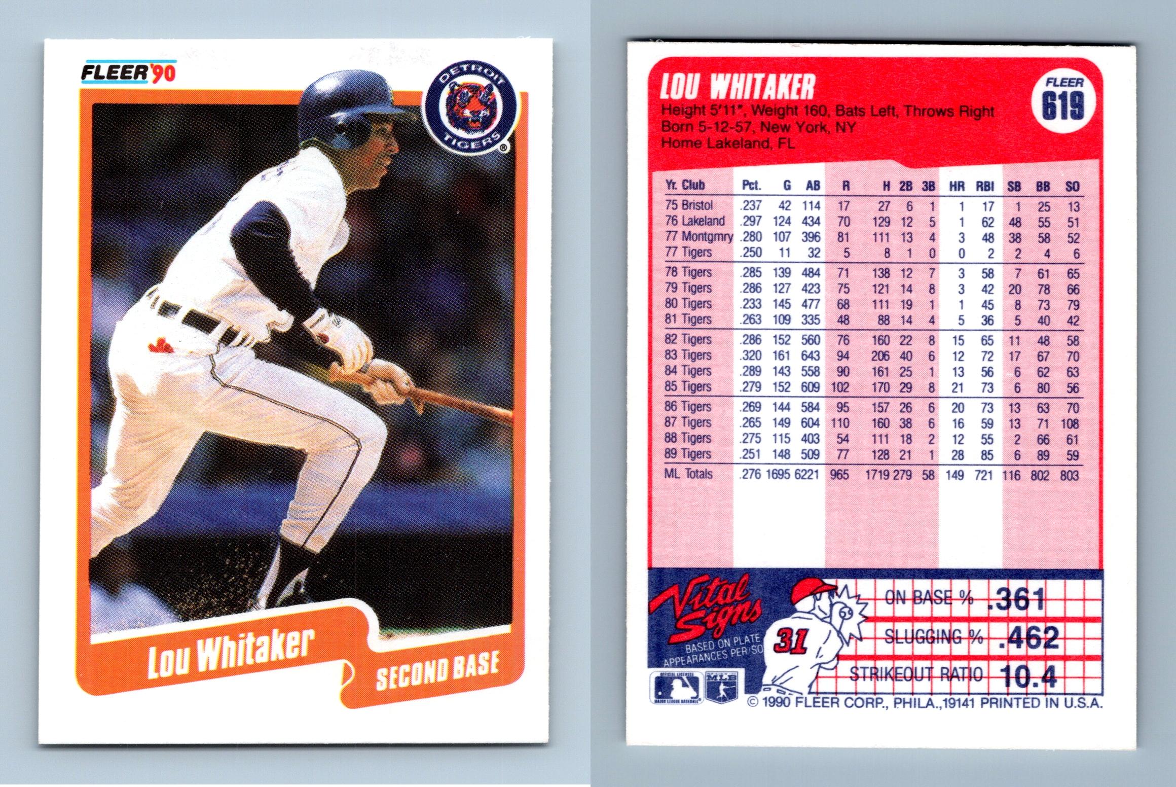 1985 Fleer Lou Whitaker