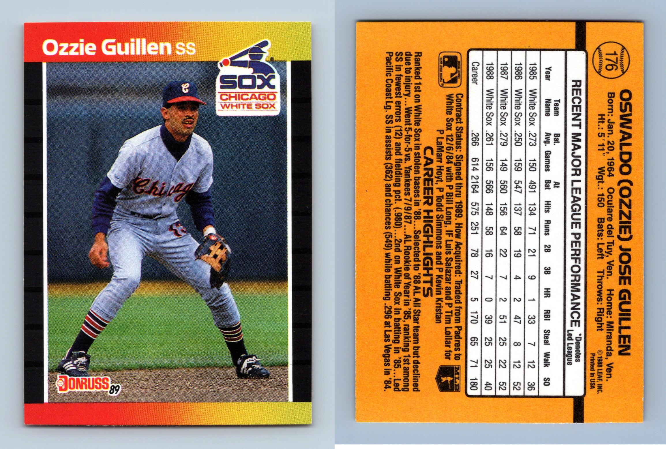 Ozzie Guillen - White Sox #176 Donruss 1989 Baseball Trading Card