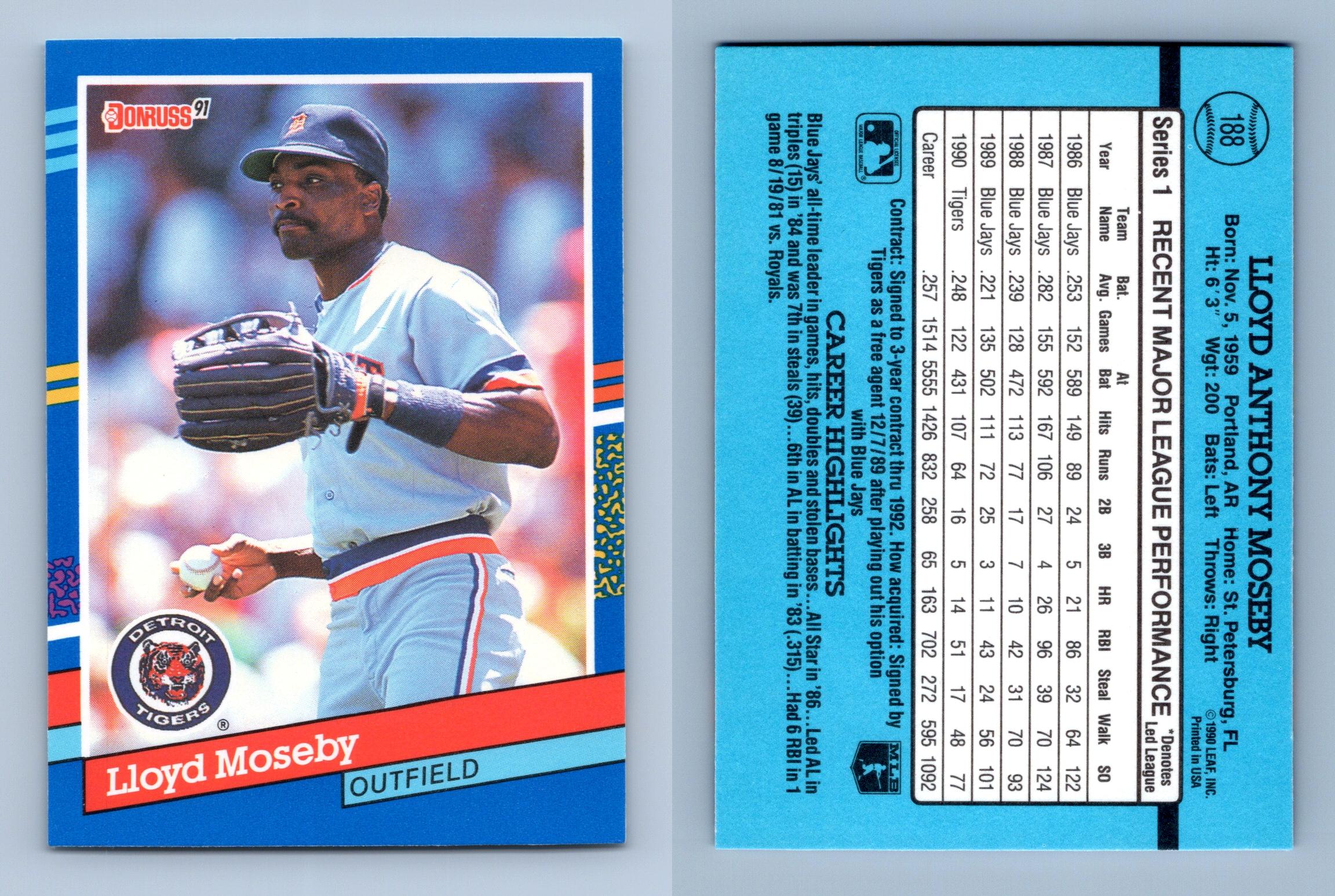 Lloyd Moseby Baseball Cards