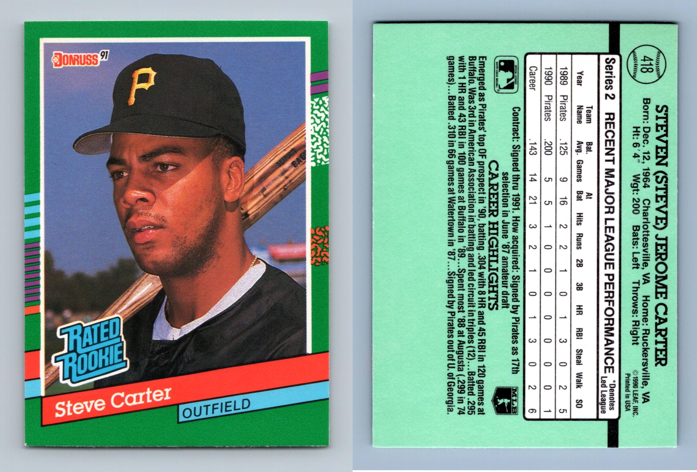 Andy Van Slyke - Pirates #552 Donruss 1991 Baseball Trading Card