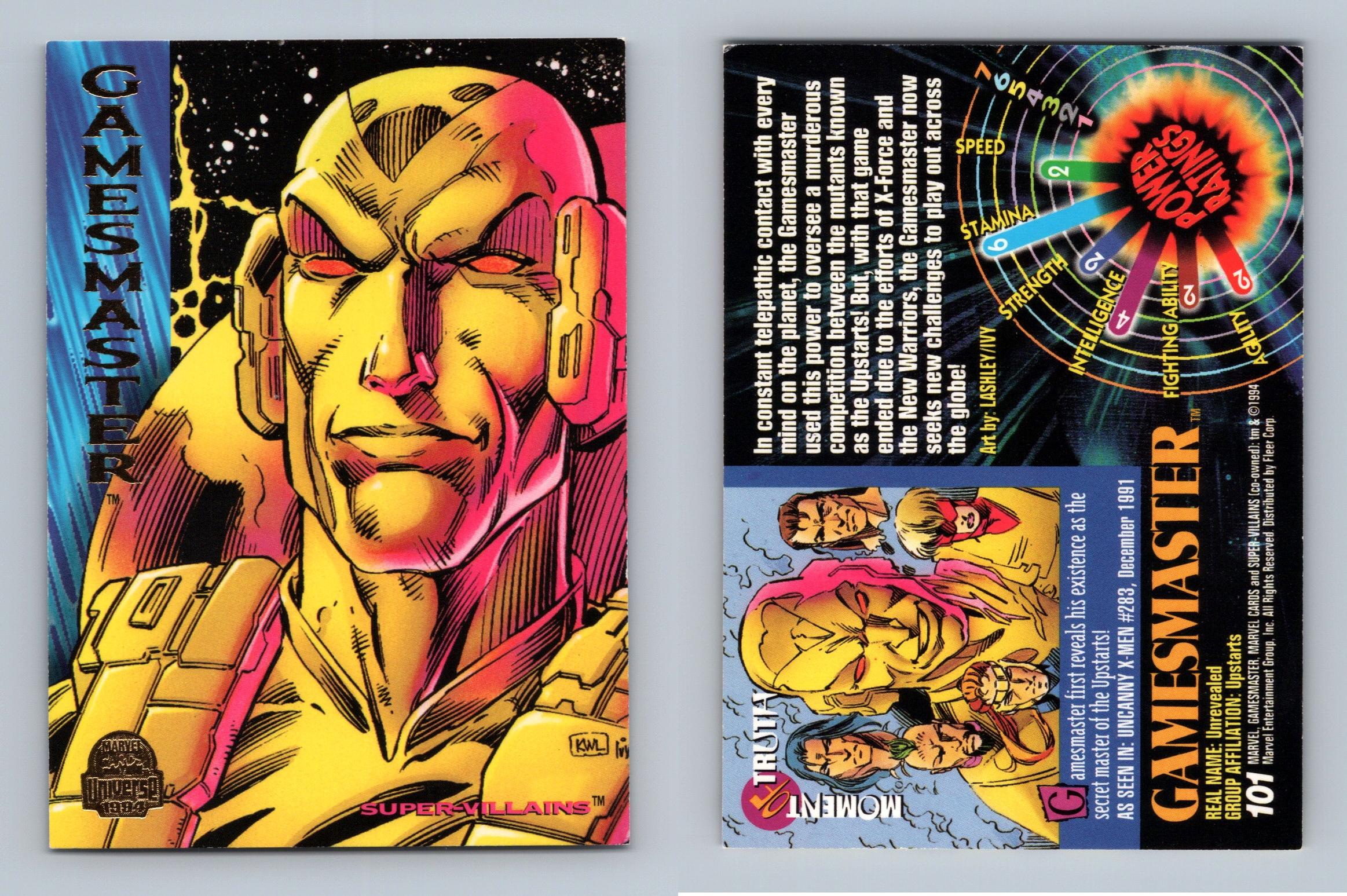 Gamesmaster 101 Marvel Universe 1994 Fleer Trading Card