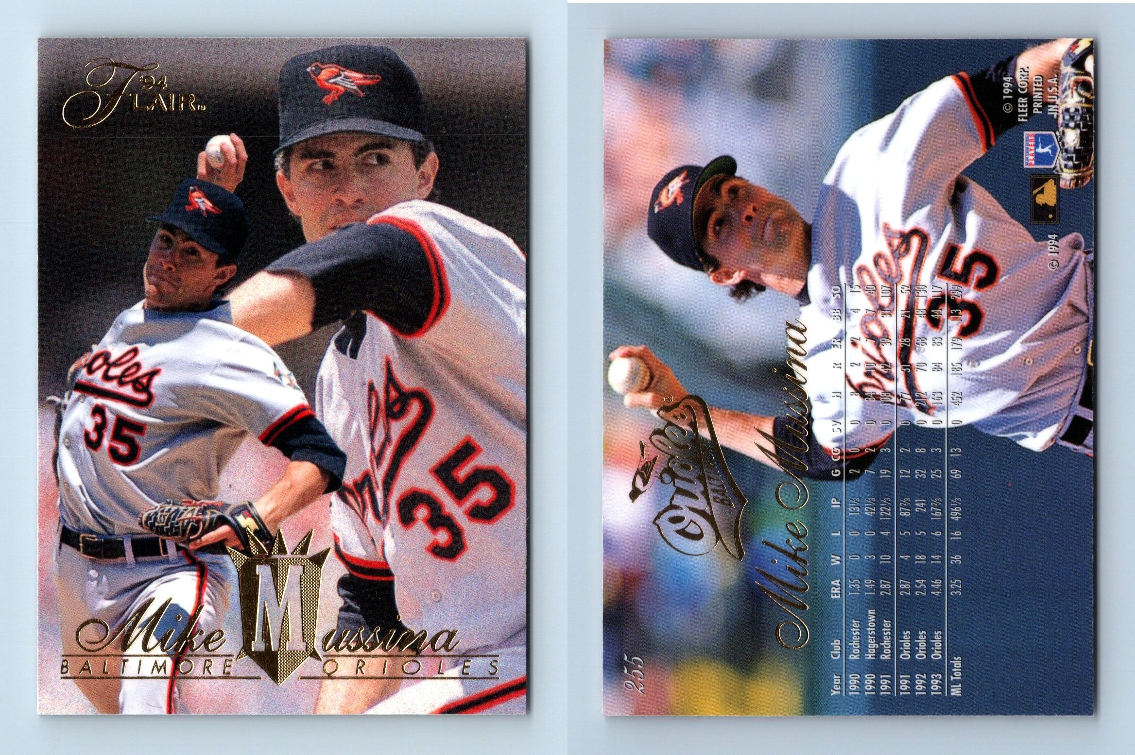 Mike Mussina - Orioles #255 Flair 1994 Baseball Trading Card