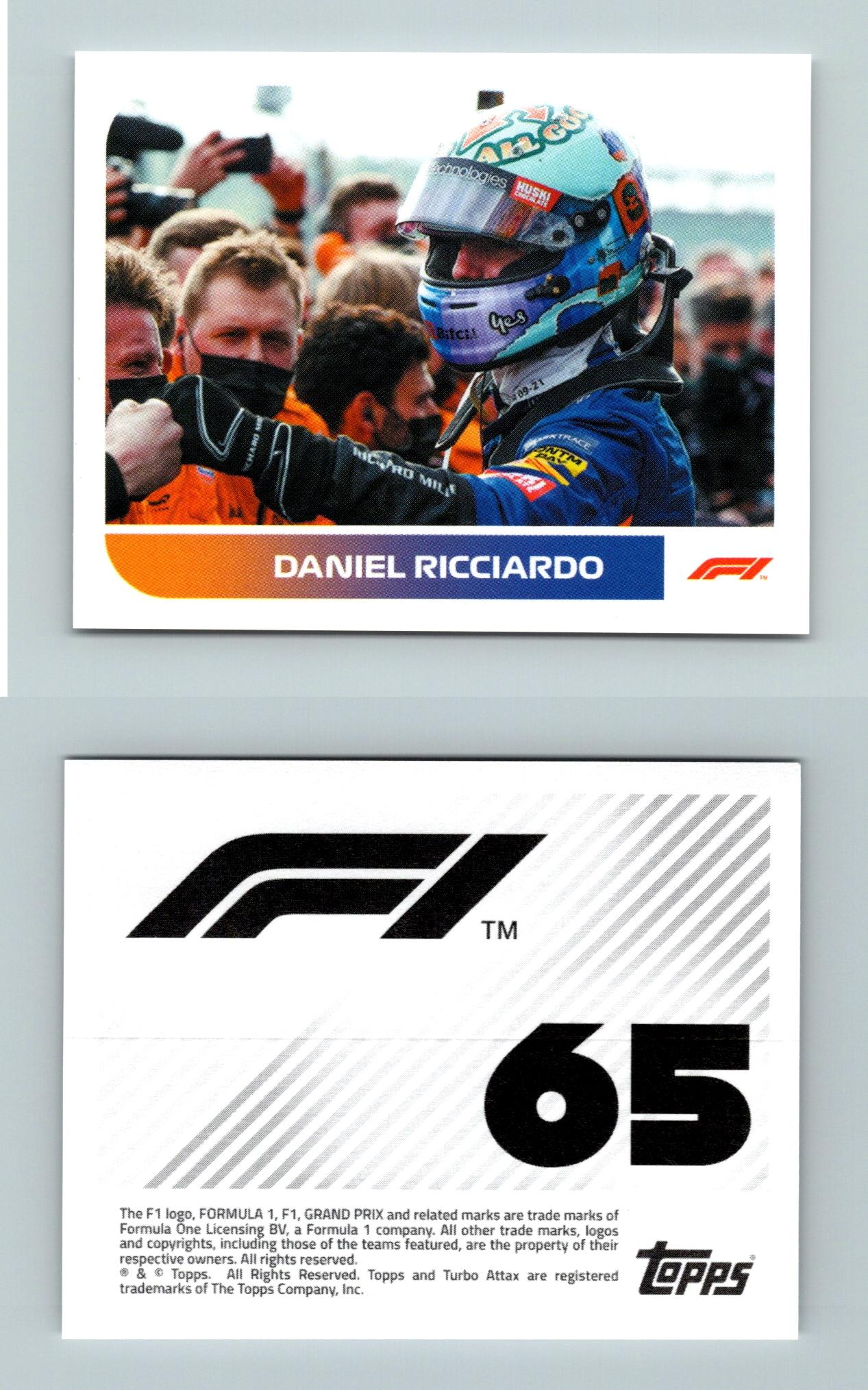 Daniel Ricardo #65 Formula 1 Season 2021 Topps Sticker