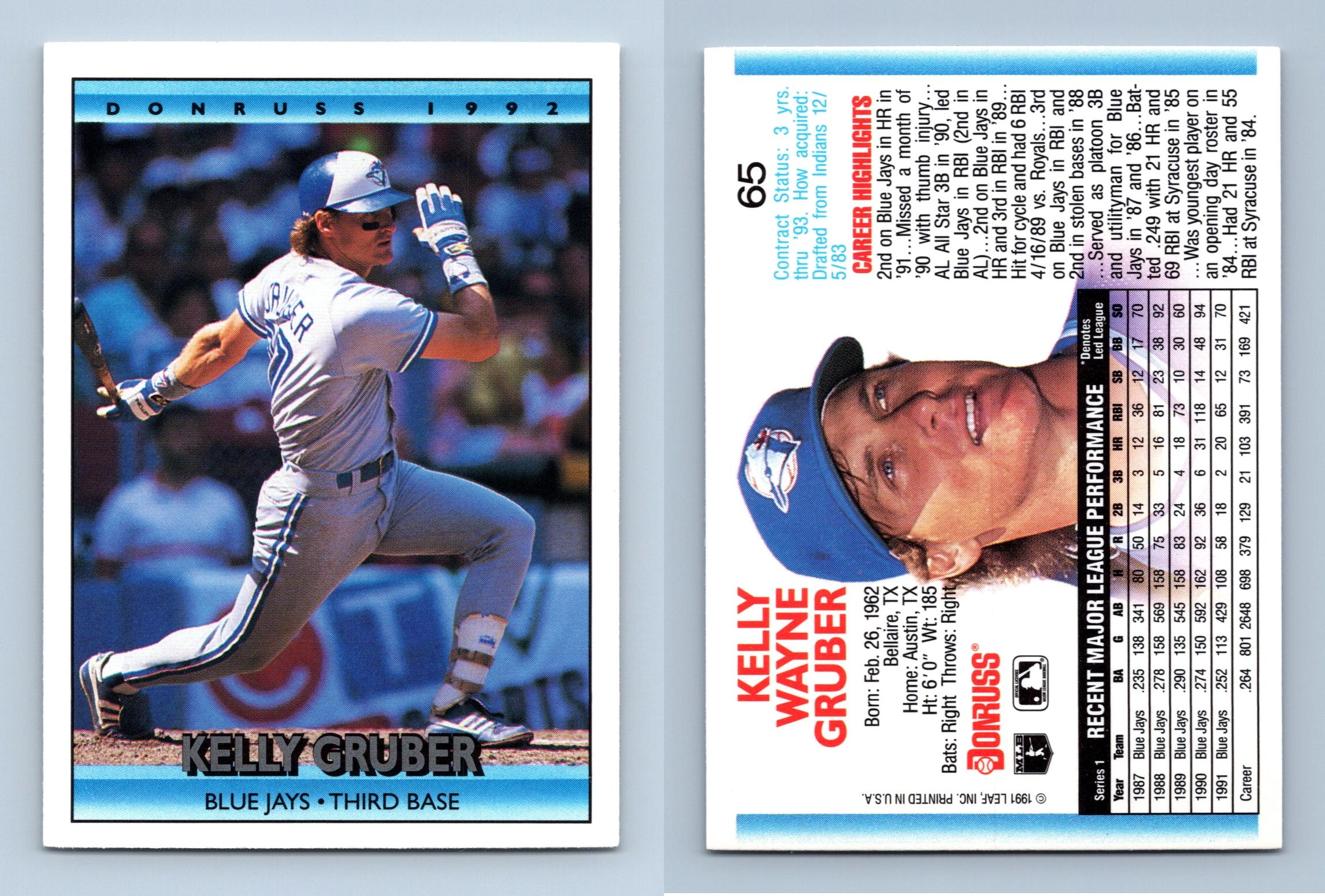 Kelly Gruber Baseball Cards