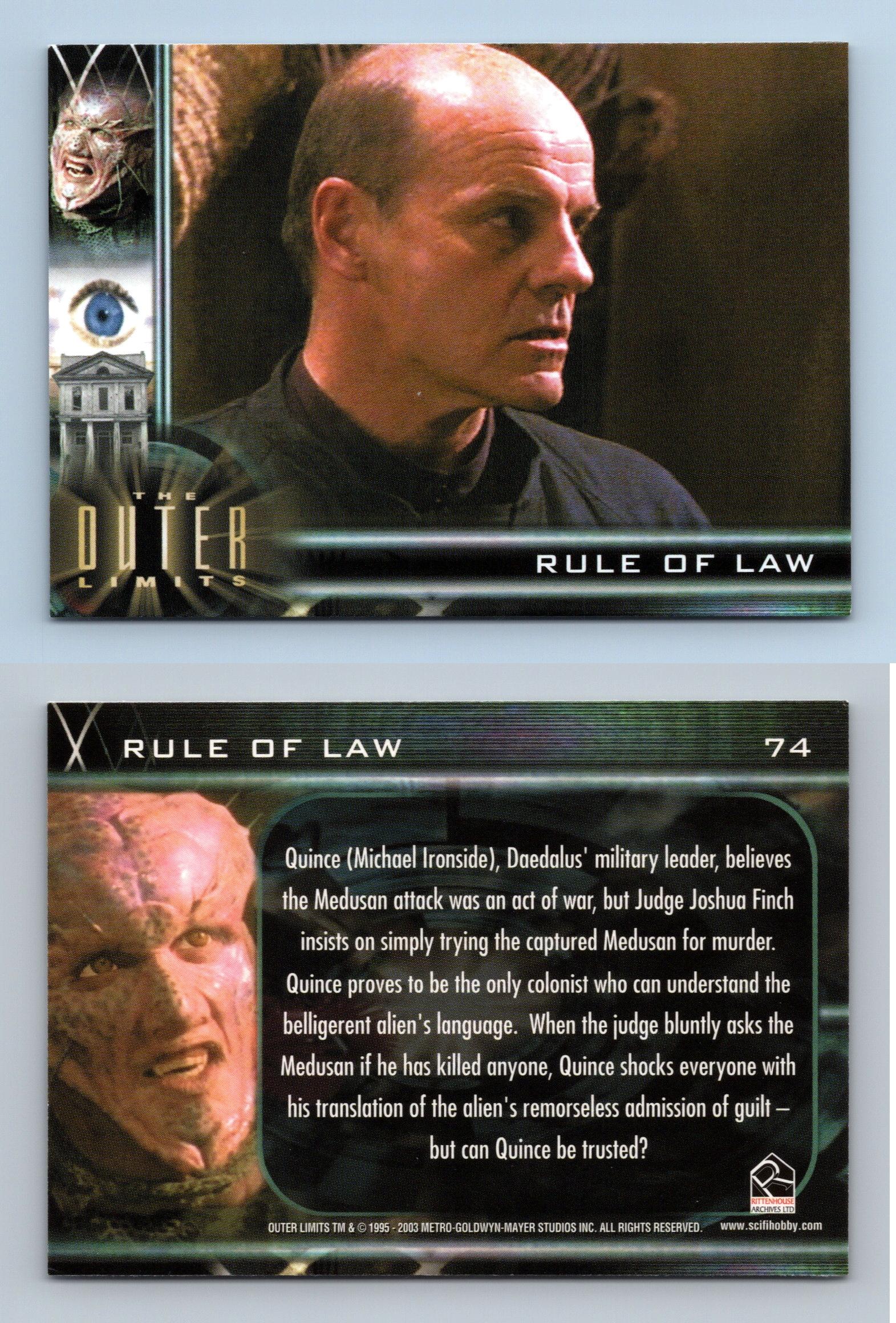 Rule Of Law #74 The Outer Limits : Sex, Cyborgs & Science Fiction 2003 Card