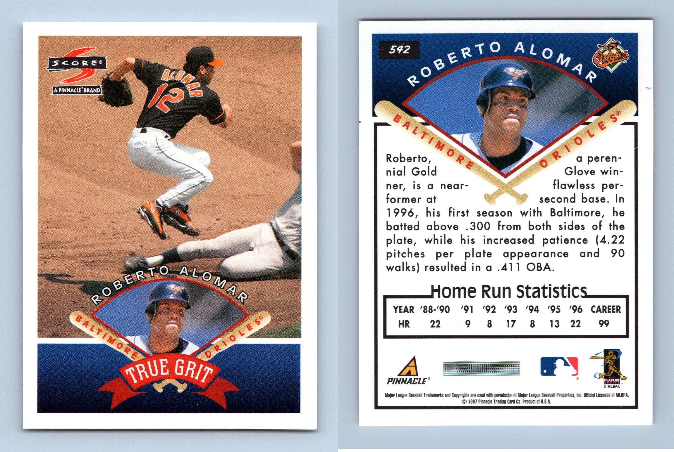 Roberto Alomar - Orioles #542 Score 1997 Baseball Trading Card