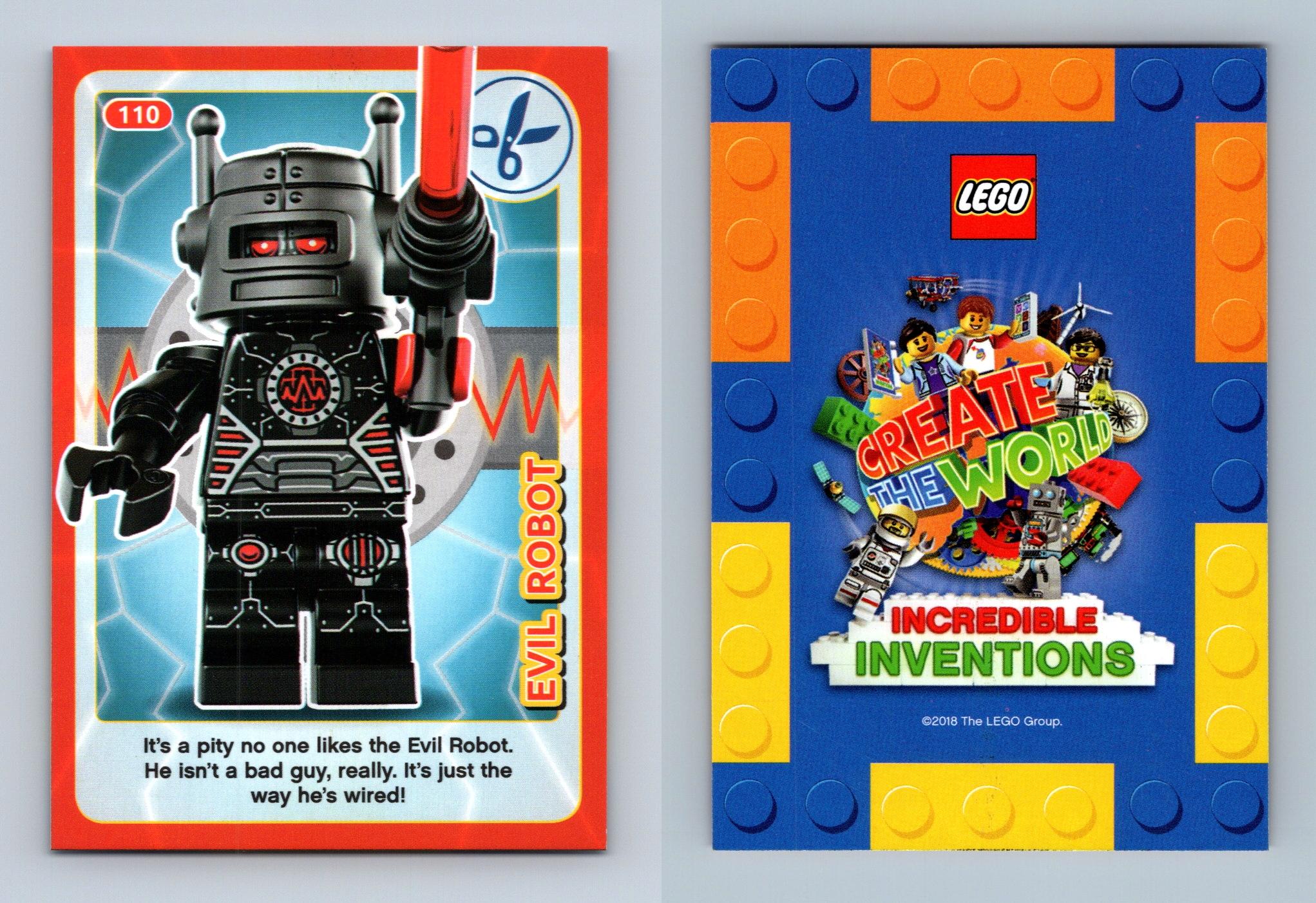 Evil Robot #110 Lego Create The World 2018 Sainsbury's Trading Card - Picture 1 of 3