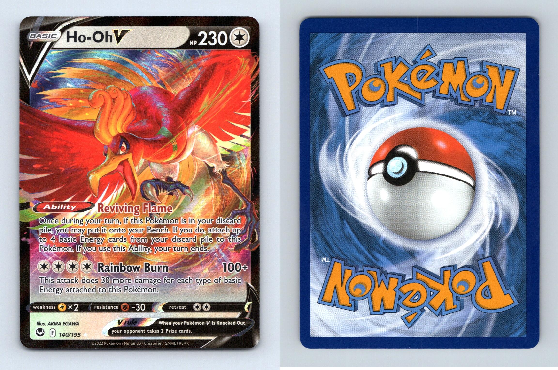 HO-OH V pokemon card