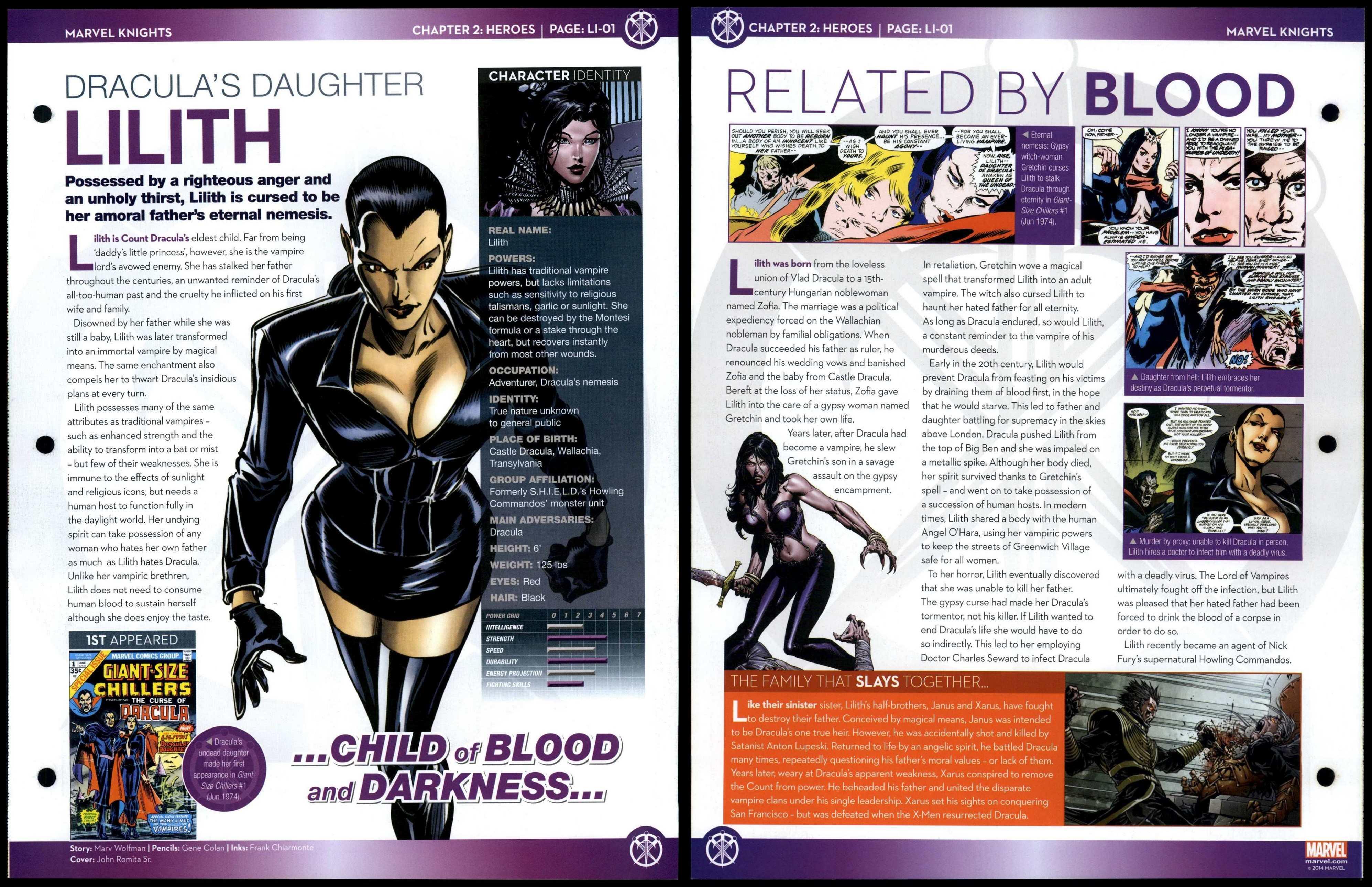 Lilith Draculas Daughter Li 01 Heroes Marvel Knights Fact File Page