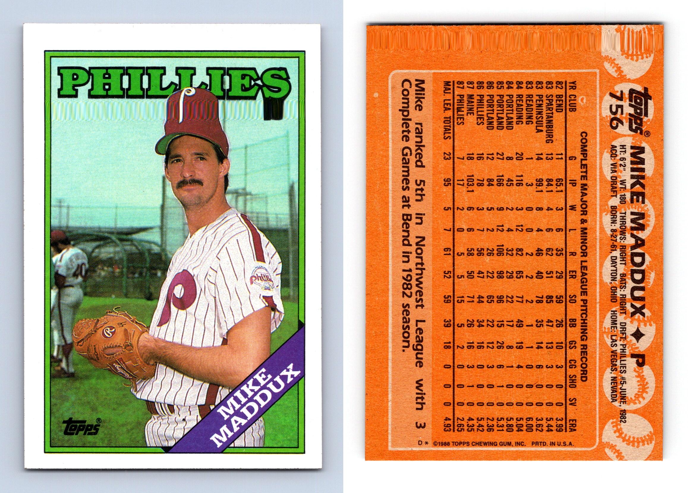  1988 Topps Baseball Card #756 Mike Maddux