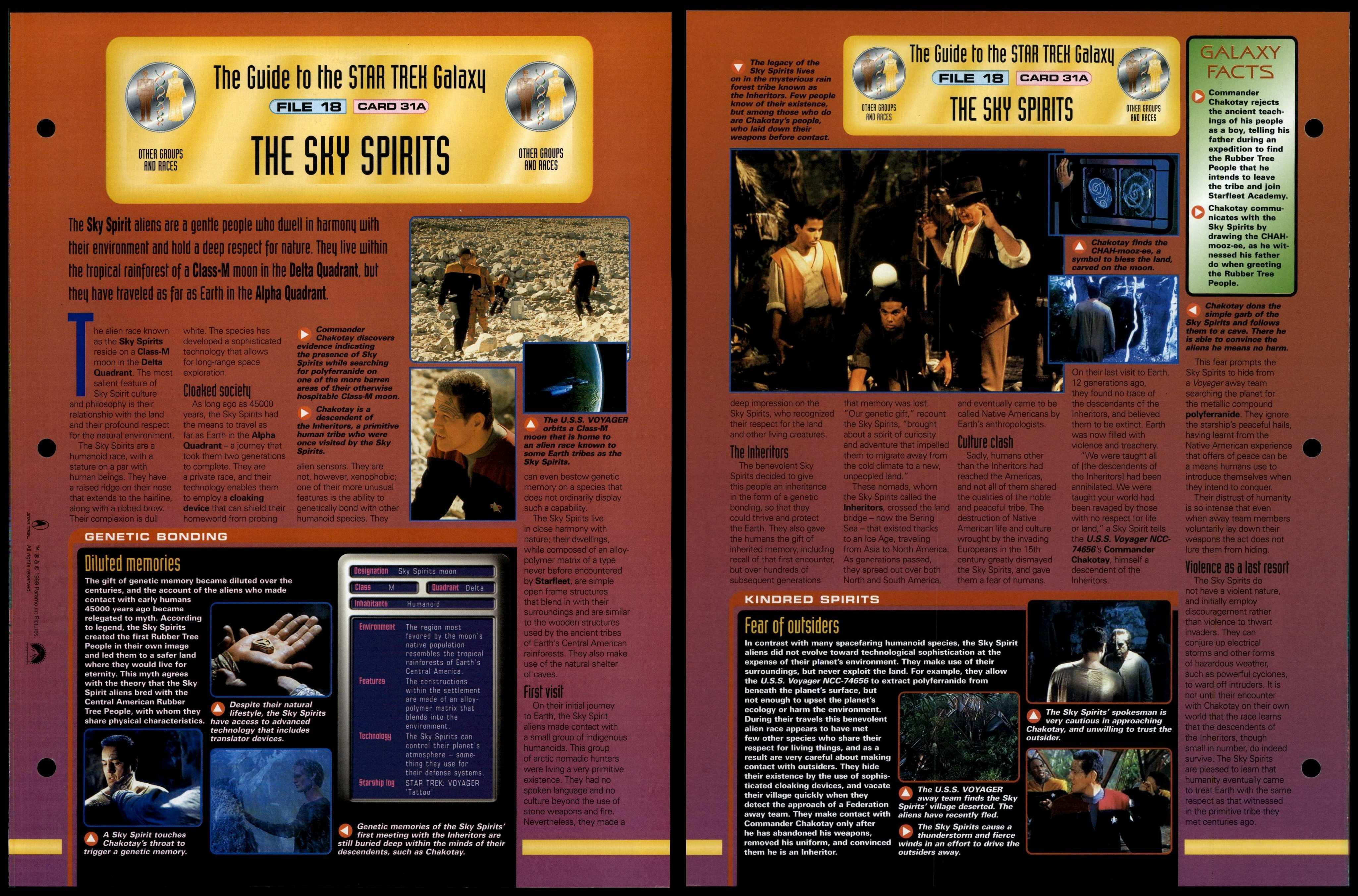 The Sky Spirits - Other Groups & Races - Star Trek Fact File Page