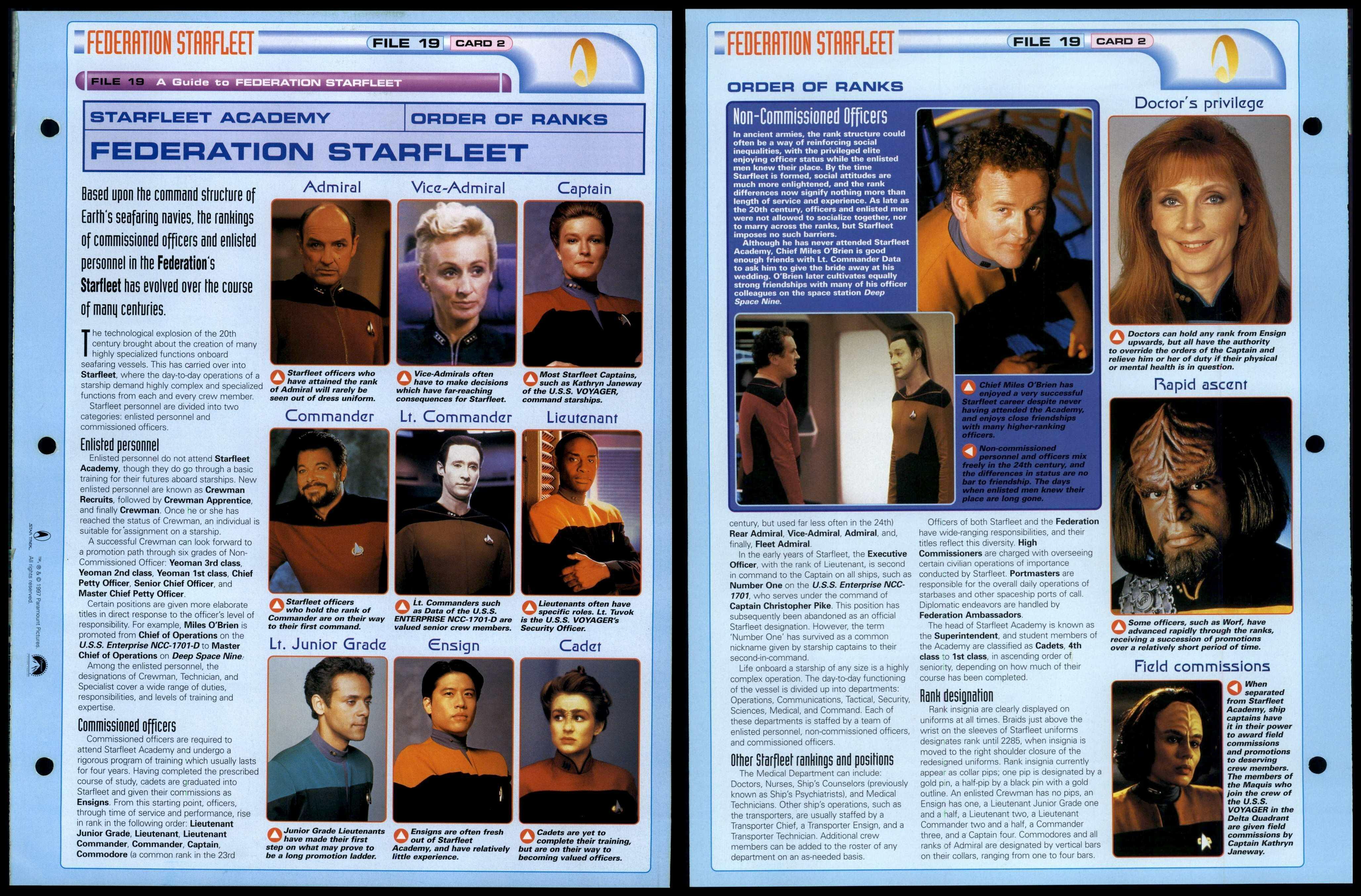 star trek federation ranks