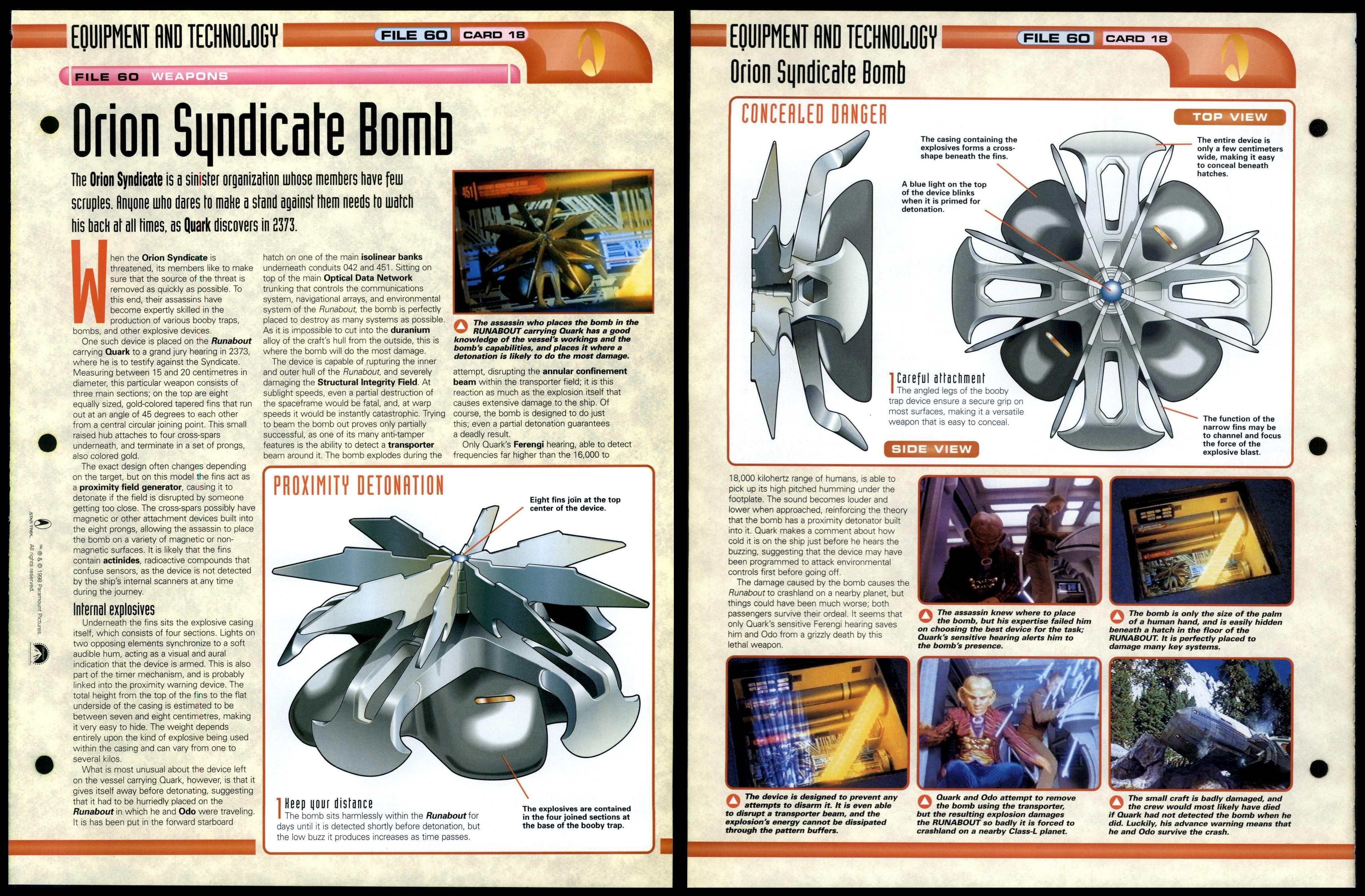 Orion Syndicate Bomb - Weapons - Star Trek Fact File Page