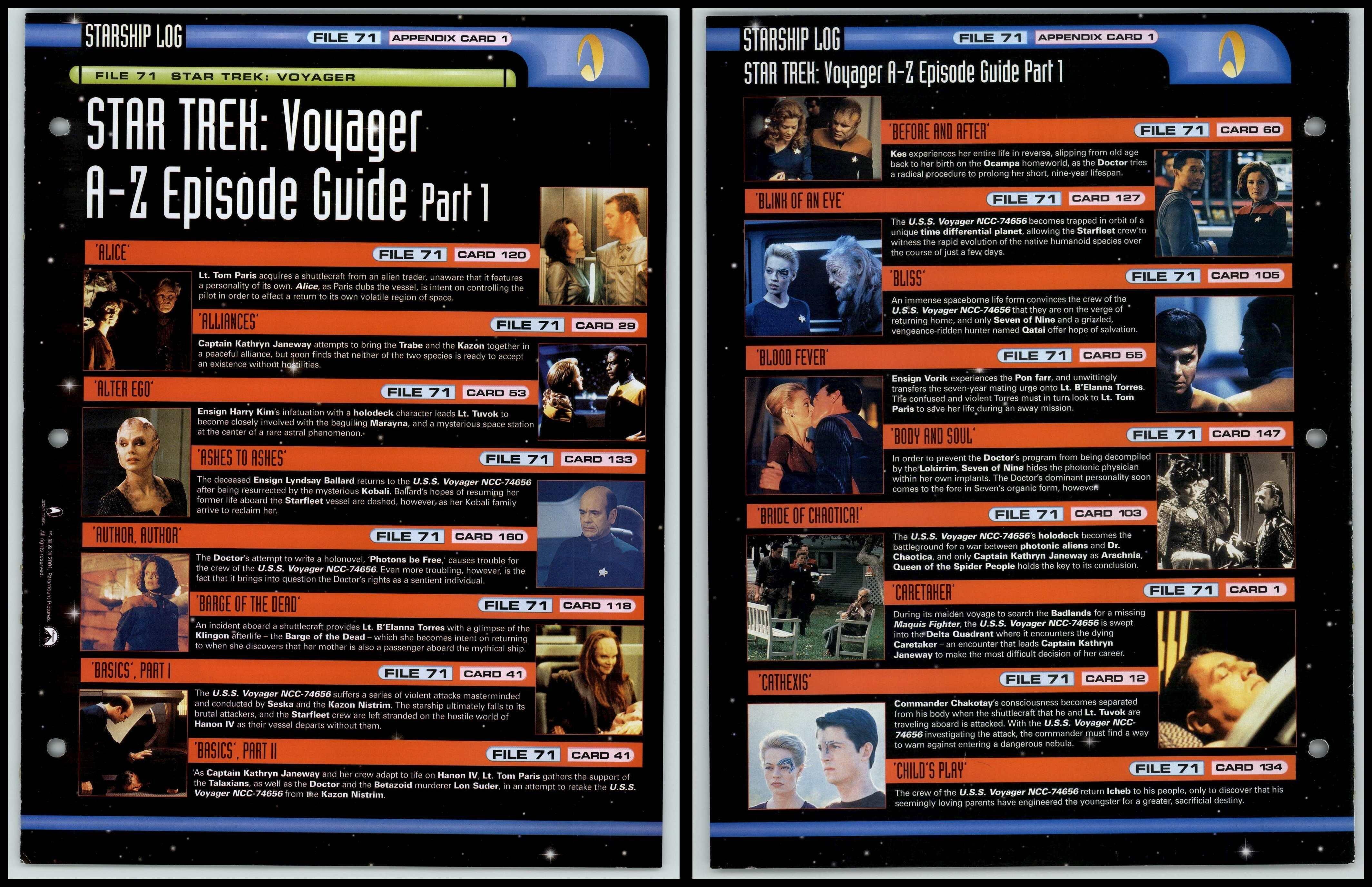 star trek voyager episode descriptions