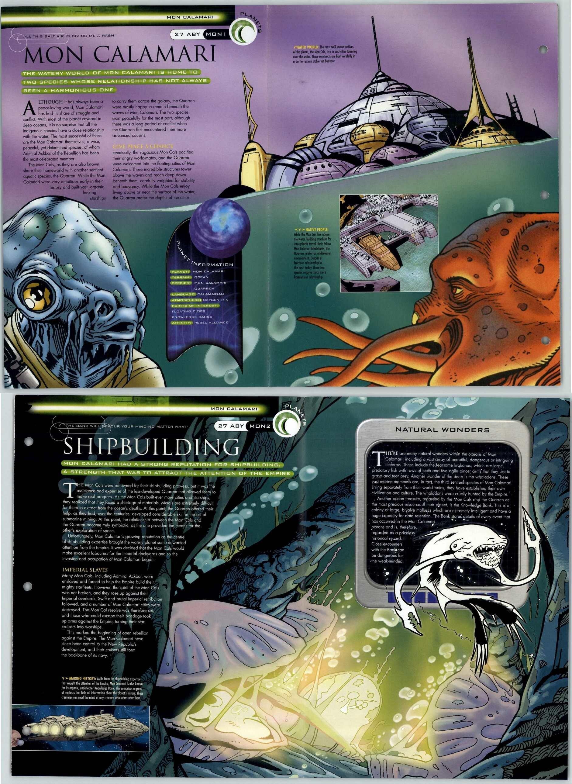 Mon Calamari / Shipbuilding MON12 Star Wars Fact File FoldOut Page