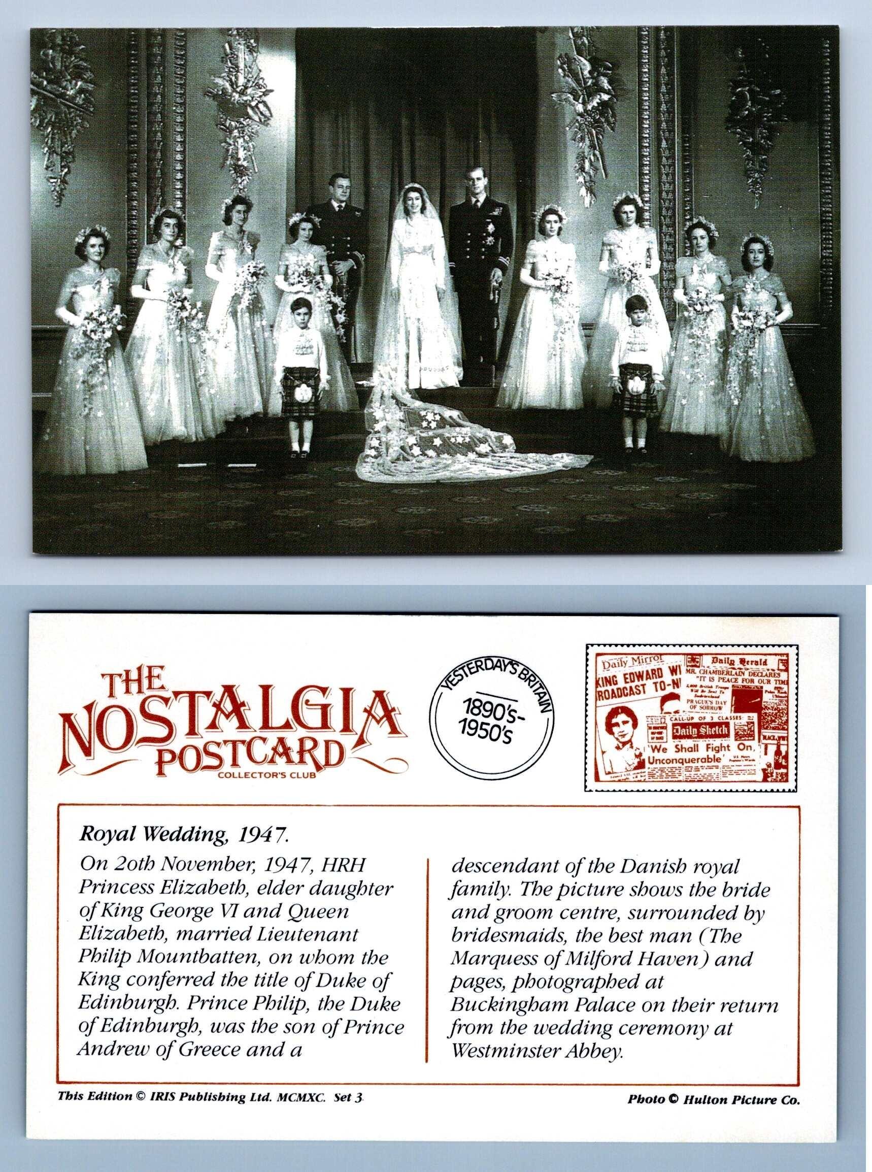 Royal Wedding, 1947 News The Nostalgia Postcard Collectors Club