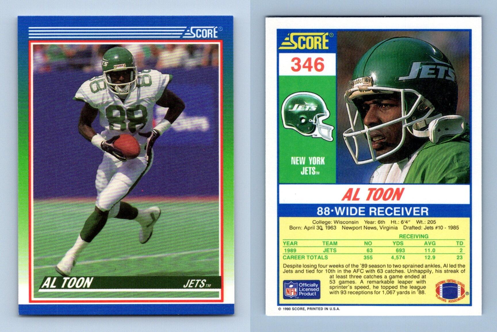 Al Toon - Jets #346 Score 1990 NFL Football Trading Card