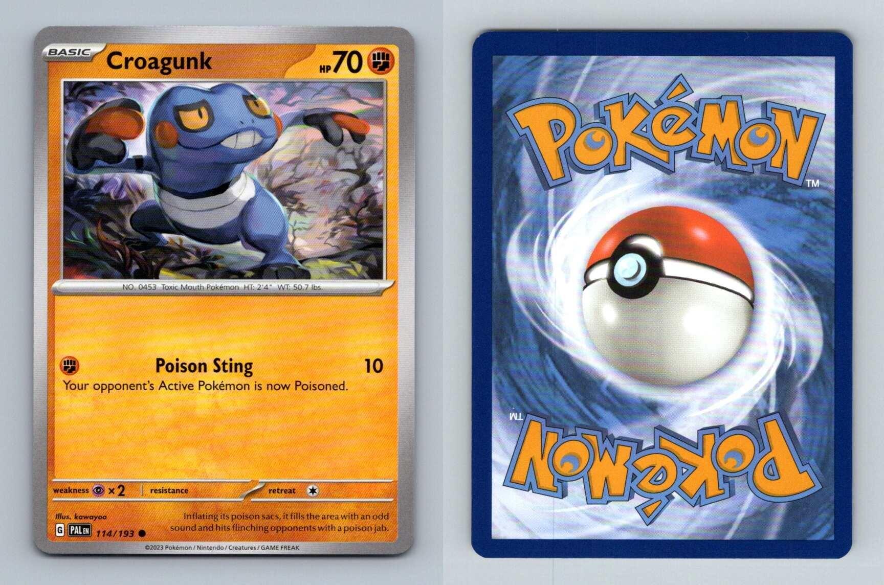 Croagunk #114 SV Paldea Evolved Common Pokemon 2023 TCG Card