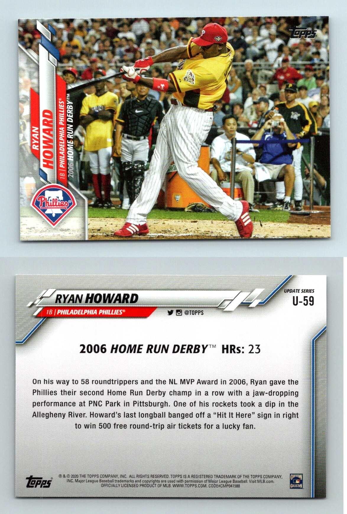 Ryan Howard - Phillies #U-59 Topps Baseball 2020 Update Series Trading Card
