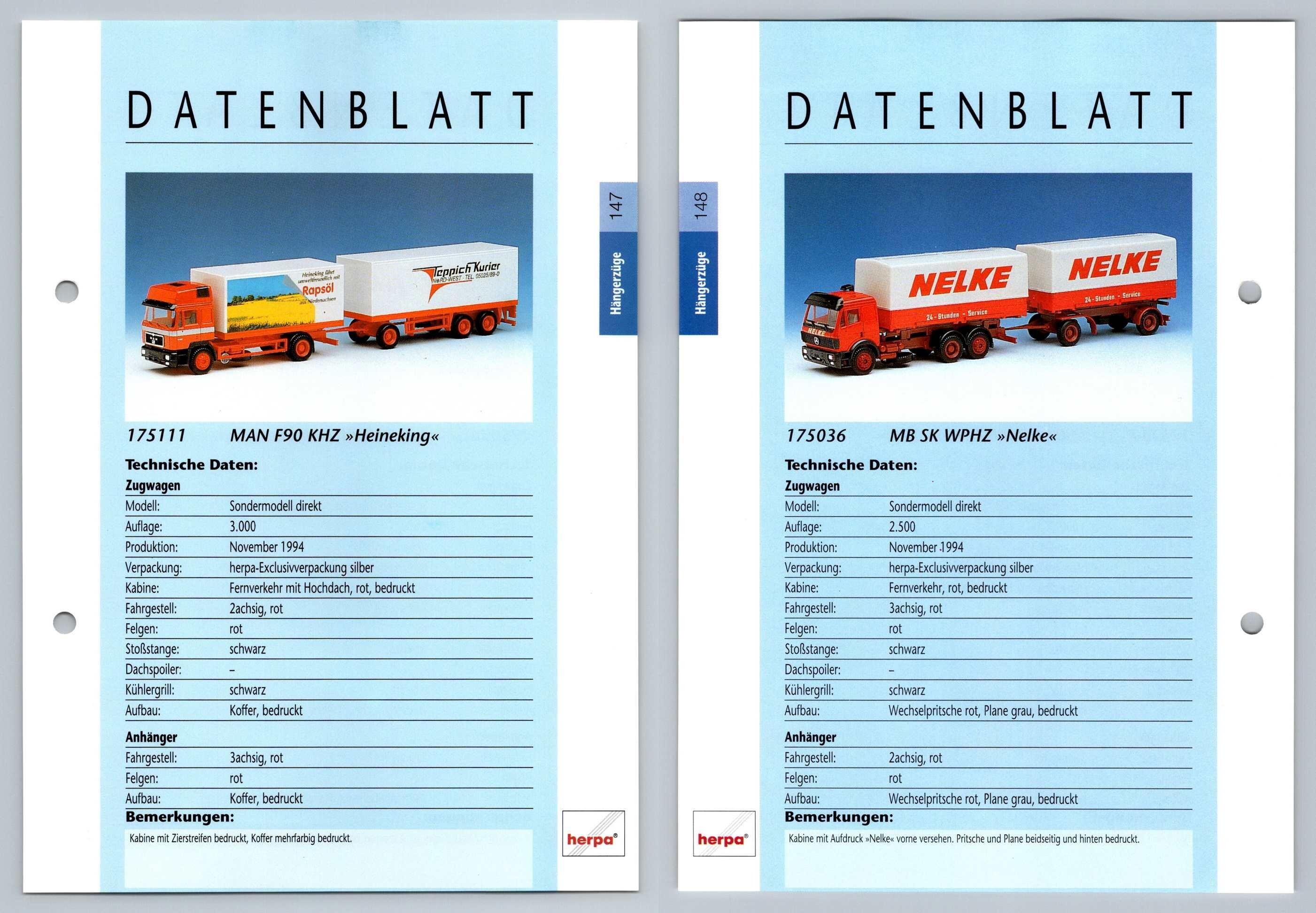 Man F90 Khz Mb Sk Wphz 147 8 Hangerzuge Datenblatt Herpa Data Sheet