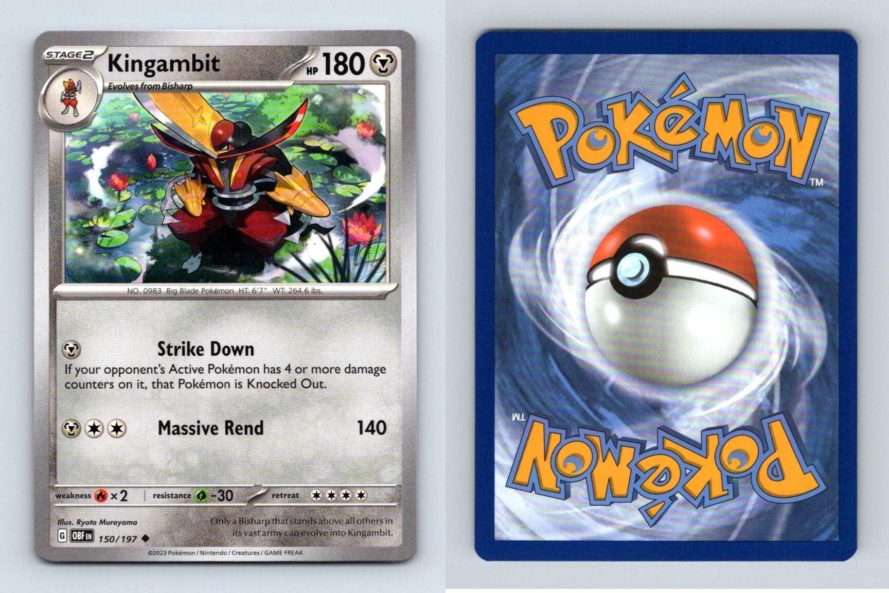 Kingambit - 150/197 - Uncommon - Reverse Holo - Pokemon Singles » Obsidian  Flames - CoreTCG