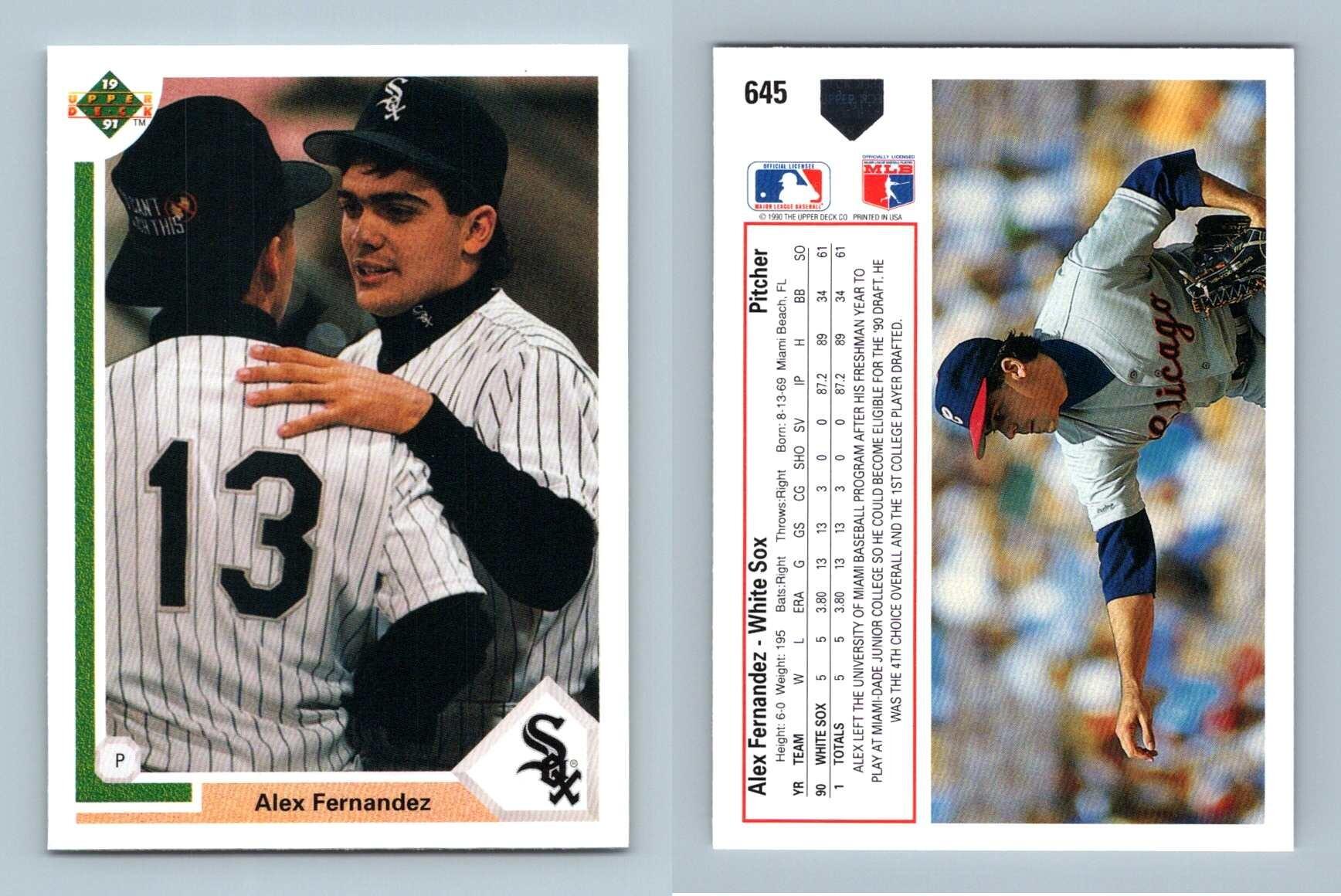 Alex Fernandez - White Sox #645 Upper Deck 1991 Baseball Trading Card