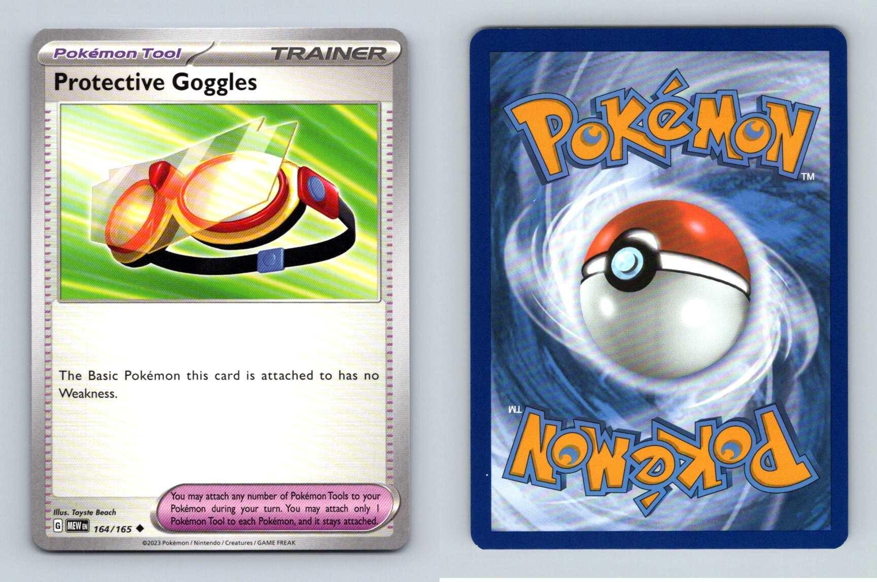 Protective Goggles 164 Scarlet & Violet 151 Pokemon 2023 TCG Card