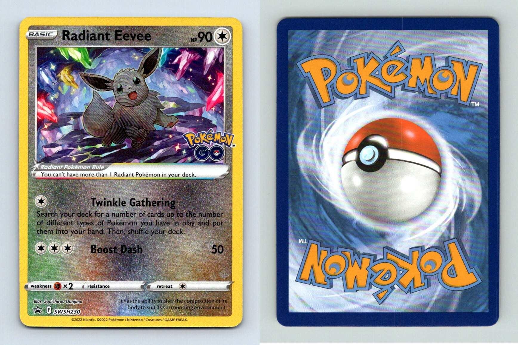 Radiant Eevee #SWSH230 SWSH Pokemon GO Holo Promo 2022 TCG Card | eBay