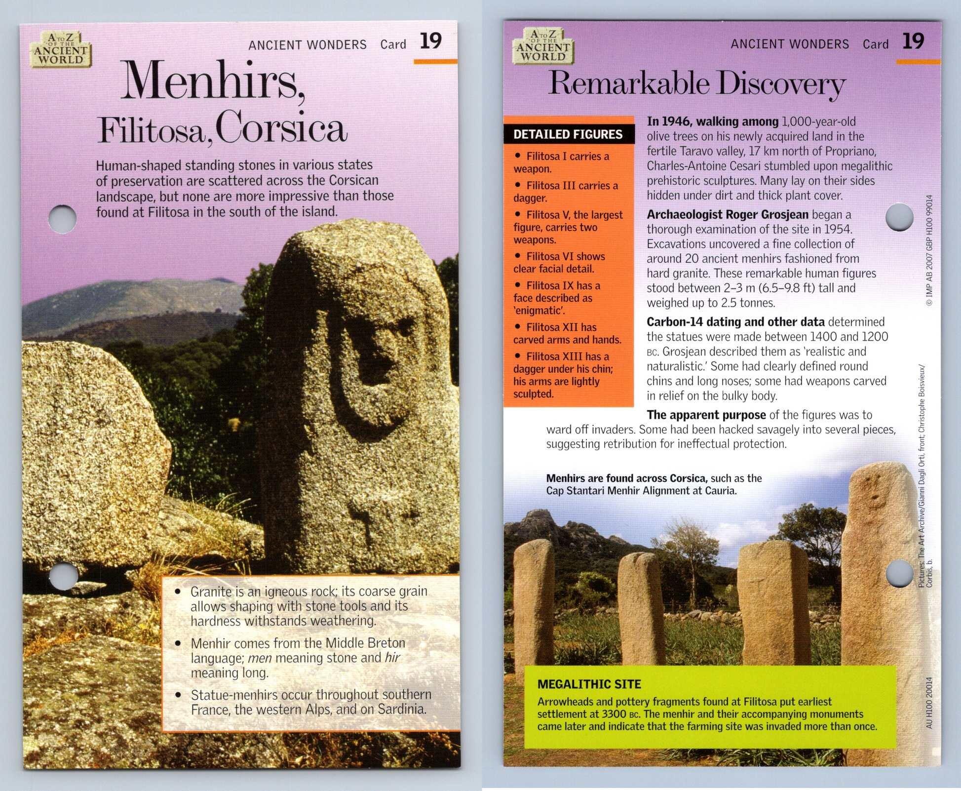 Menhis, Filitosa, Corsica #19 Ancient Wonders 2007 A To Z Of The ...