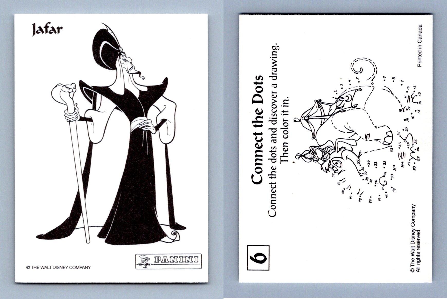 Jafar #6 Disney's Aladdin Color-In 1993 Panini Trading Card - Picture 1 of 1