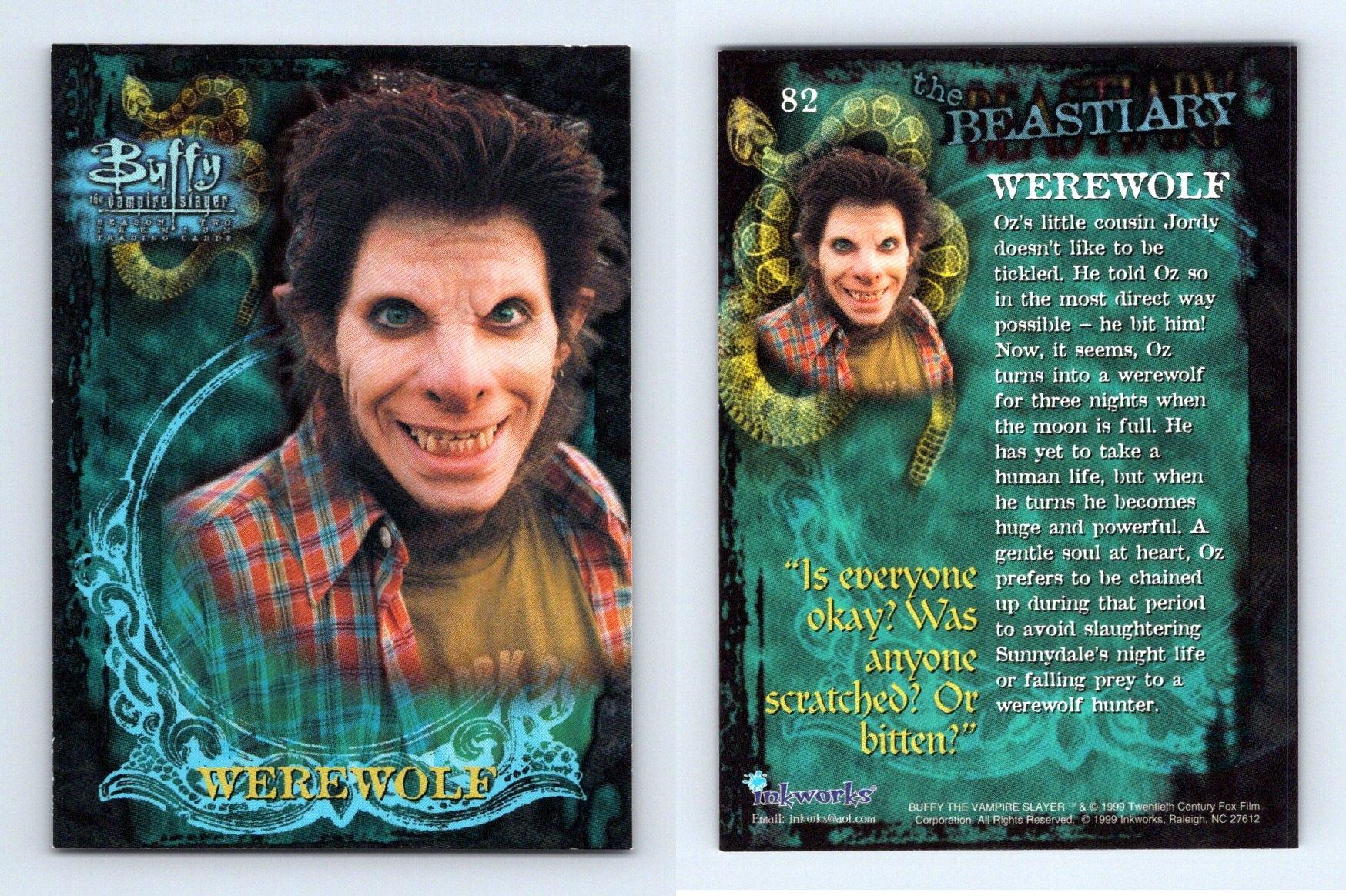 Werewolf 82 Buffy The Vampire Slayer Season 2 Inkworks 1999 Trading Card