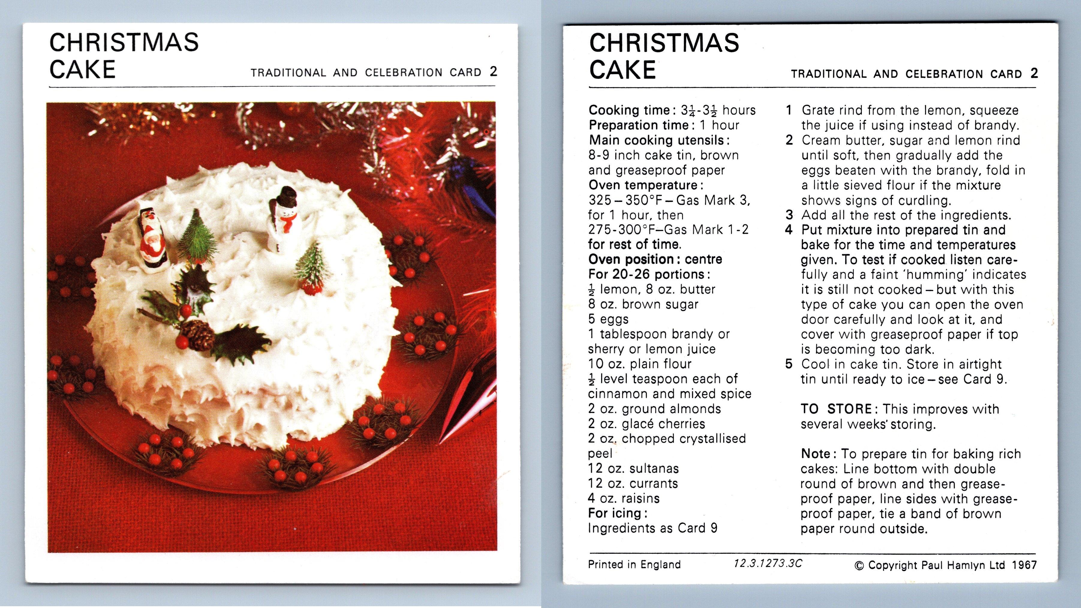 722 Christmas Cake (Christmas Card) - Clayboys Cards