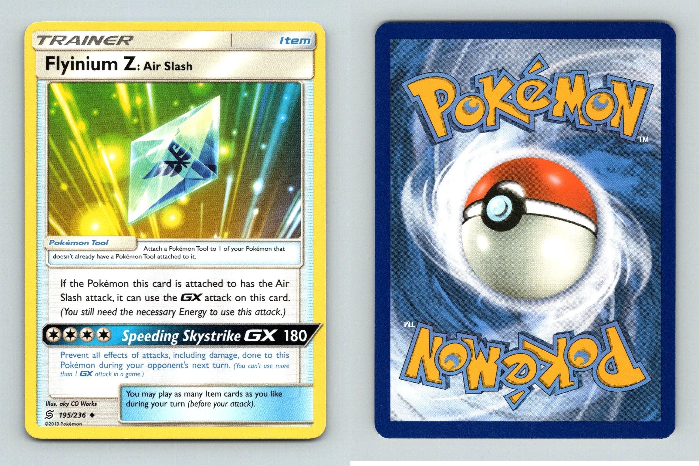 Flyinium Z Airslash 195/236 SM Unified Minds Pokemon 2019