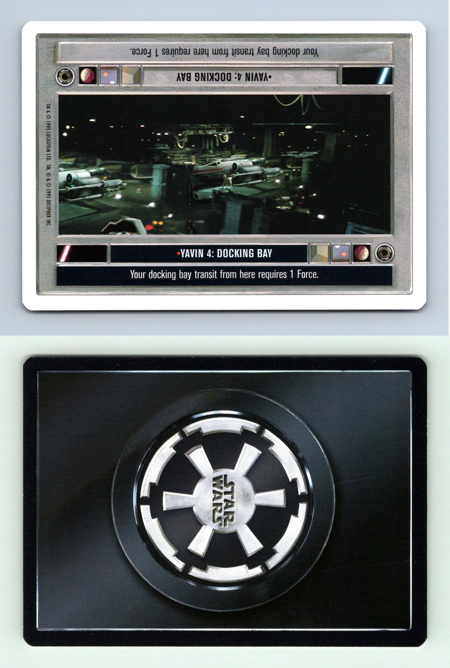 Yavin 4 Docking Bay Star Wars Premiere Unlimited 1995 DS Common CCG Card