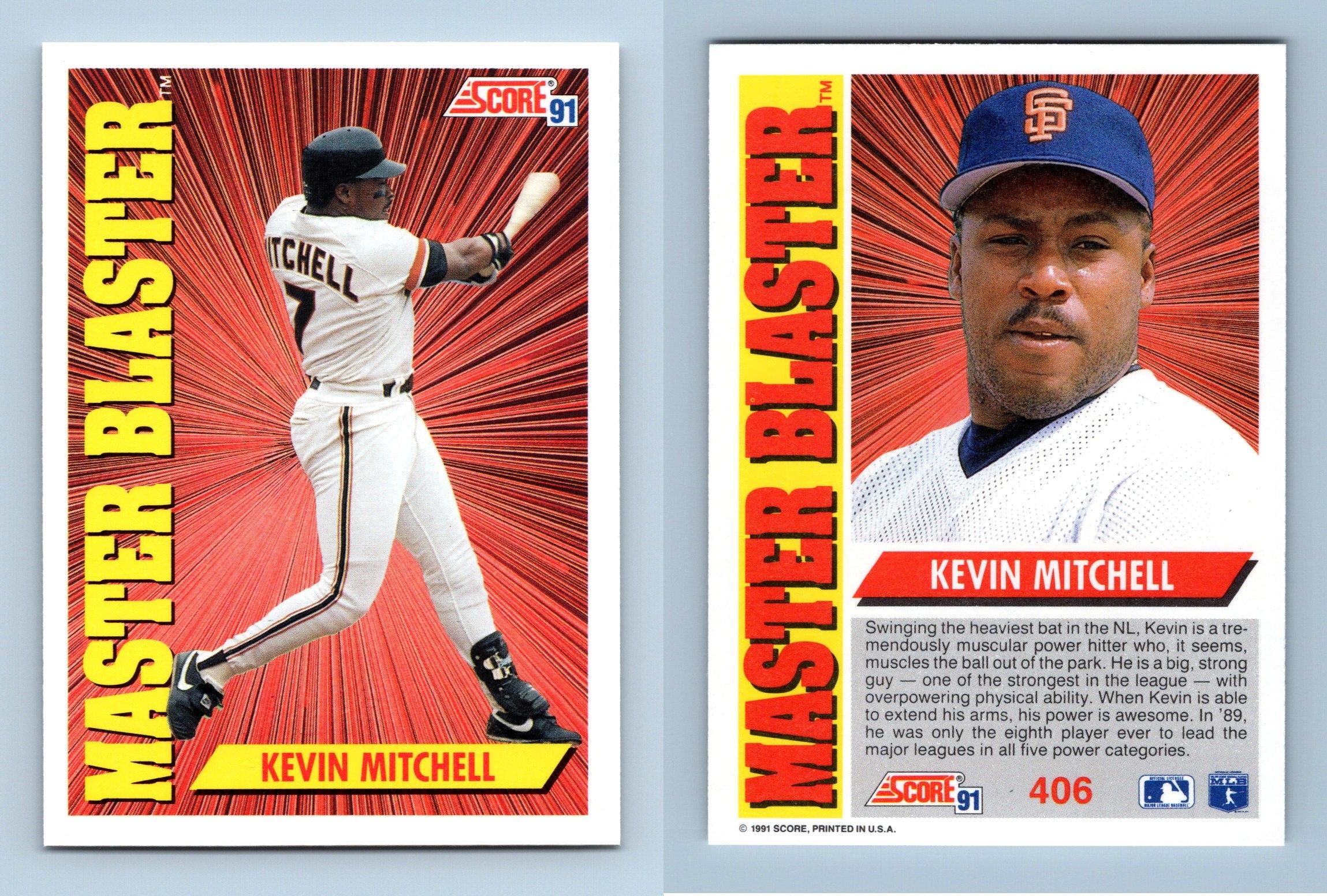  1991 Score Baseball Card #406 Kevin Mitchell