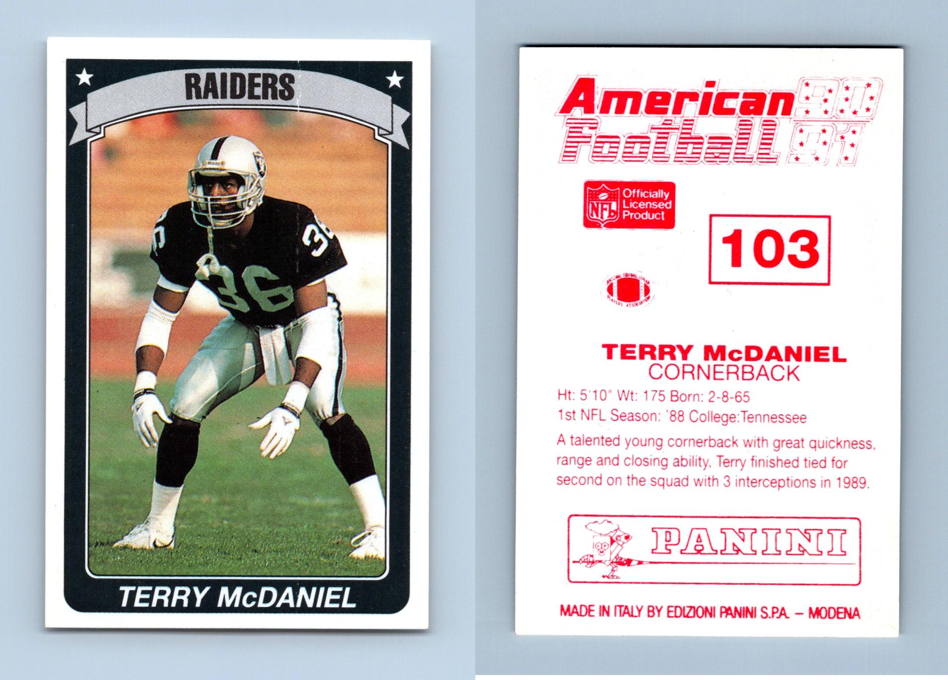 Terry McDaniel - Raiders #103 American Football 1990-91 Panini Sticker