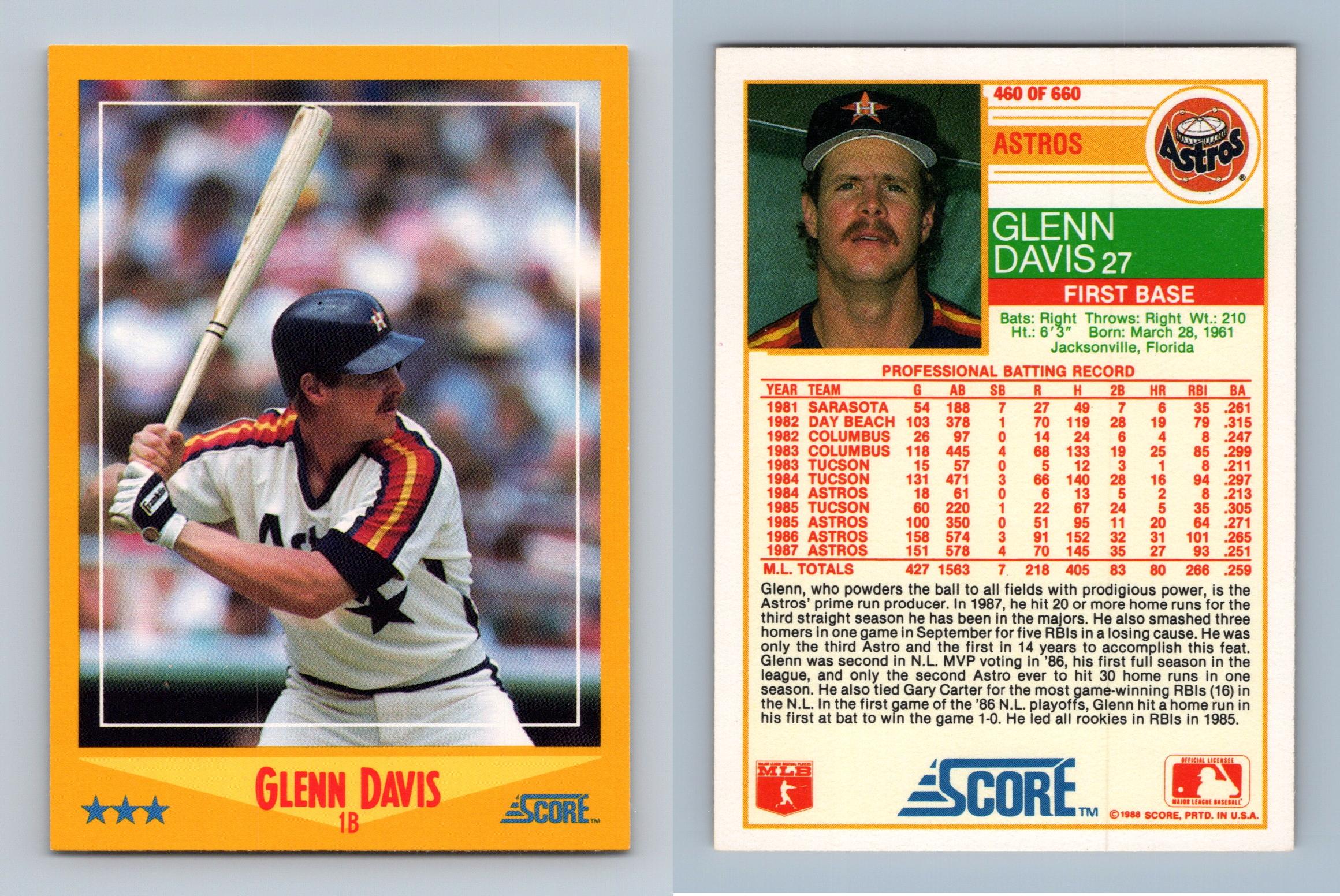 Glenn Davis Baseball Cards