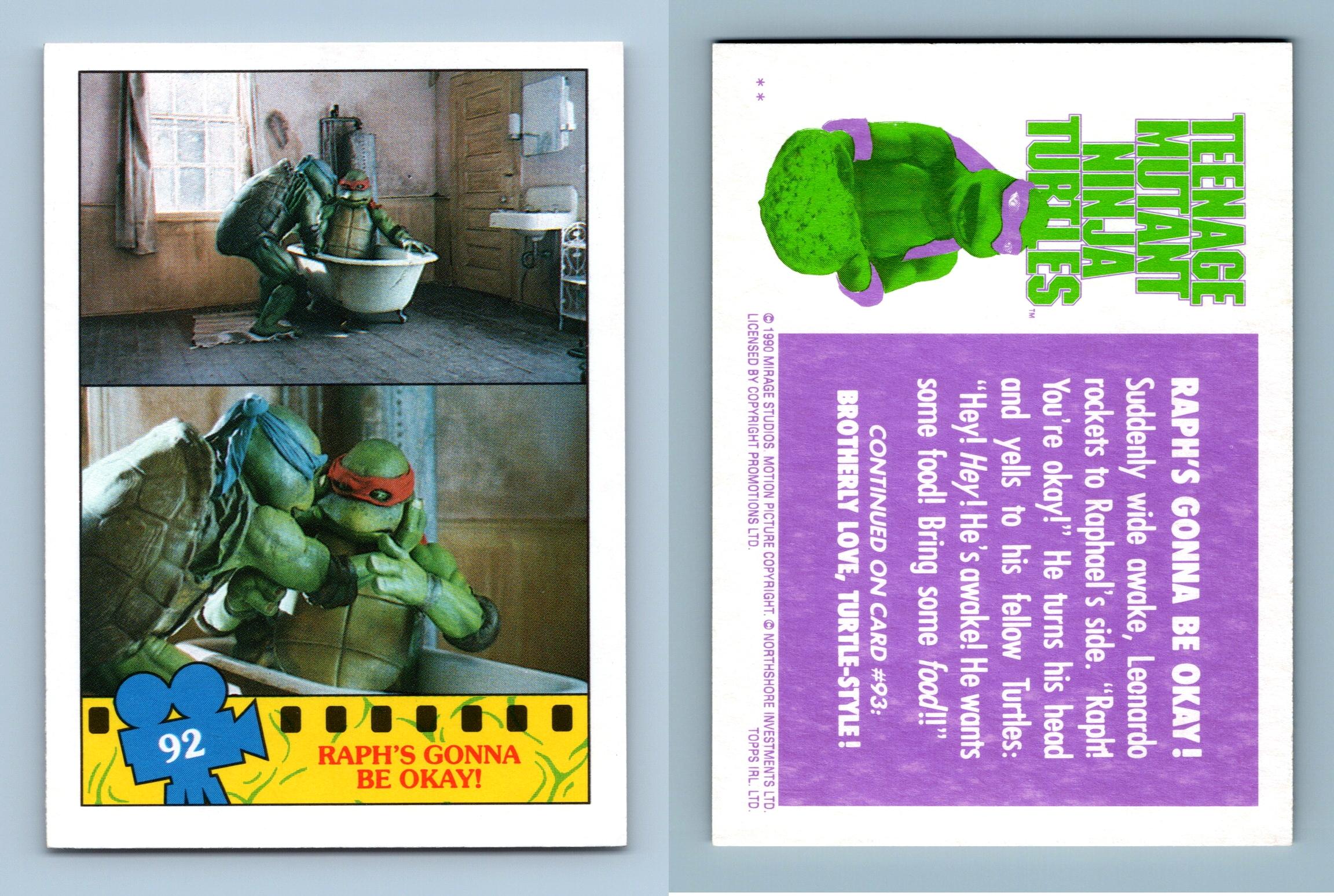 Raph OK #92 Teenage Mutant Ninja Turtles : The Movie 1990 Topps Trading Card - Picture 1 of 1