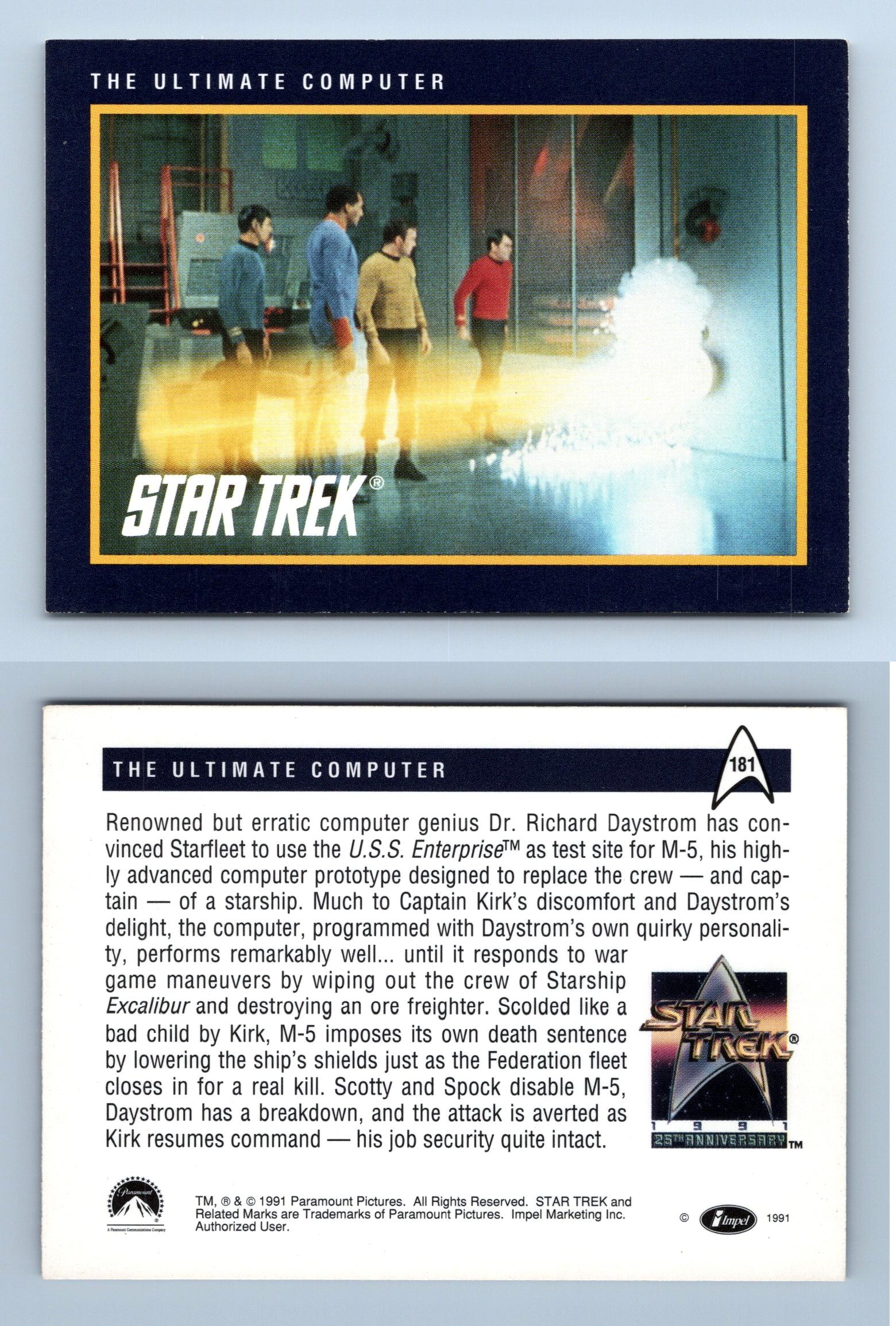 Ultimate Computer 181 Star Trek 25th Anniversary 1991 Impel Trading Card