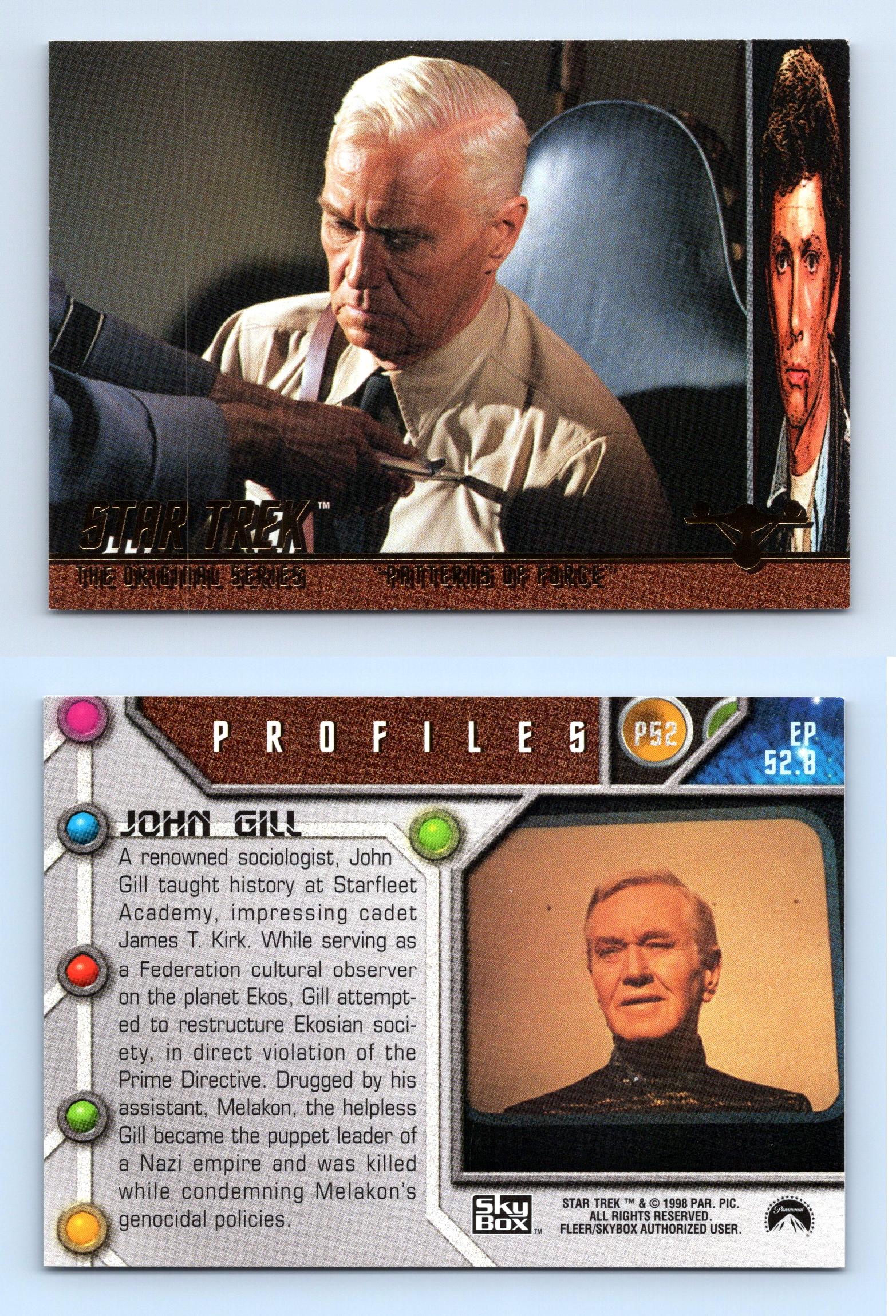 John Gill #P52 Star Trek Original Series 2 Profiles 1998 Trading Card