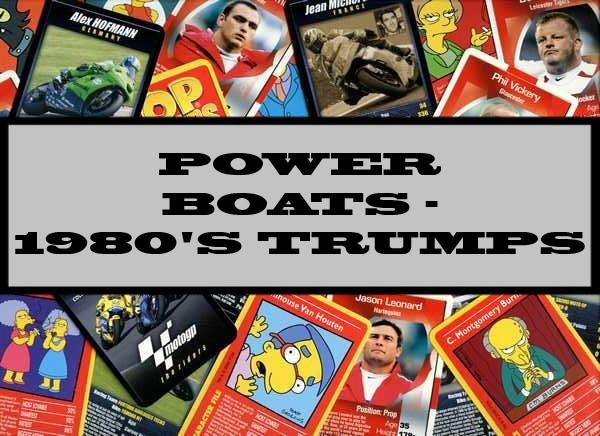 Power Boats - 1980's Waddingtons