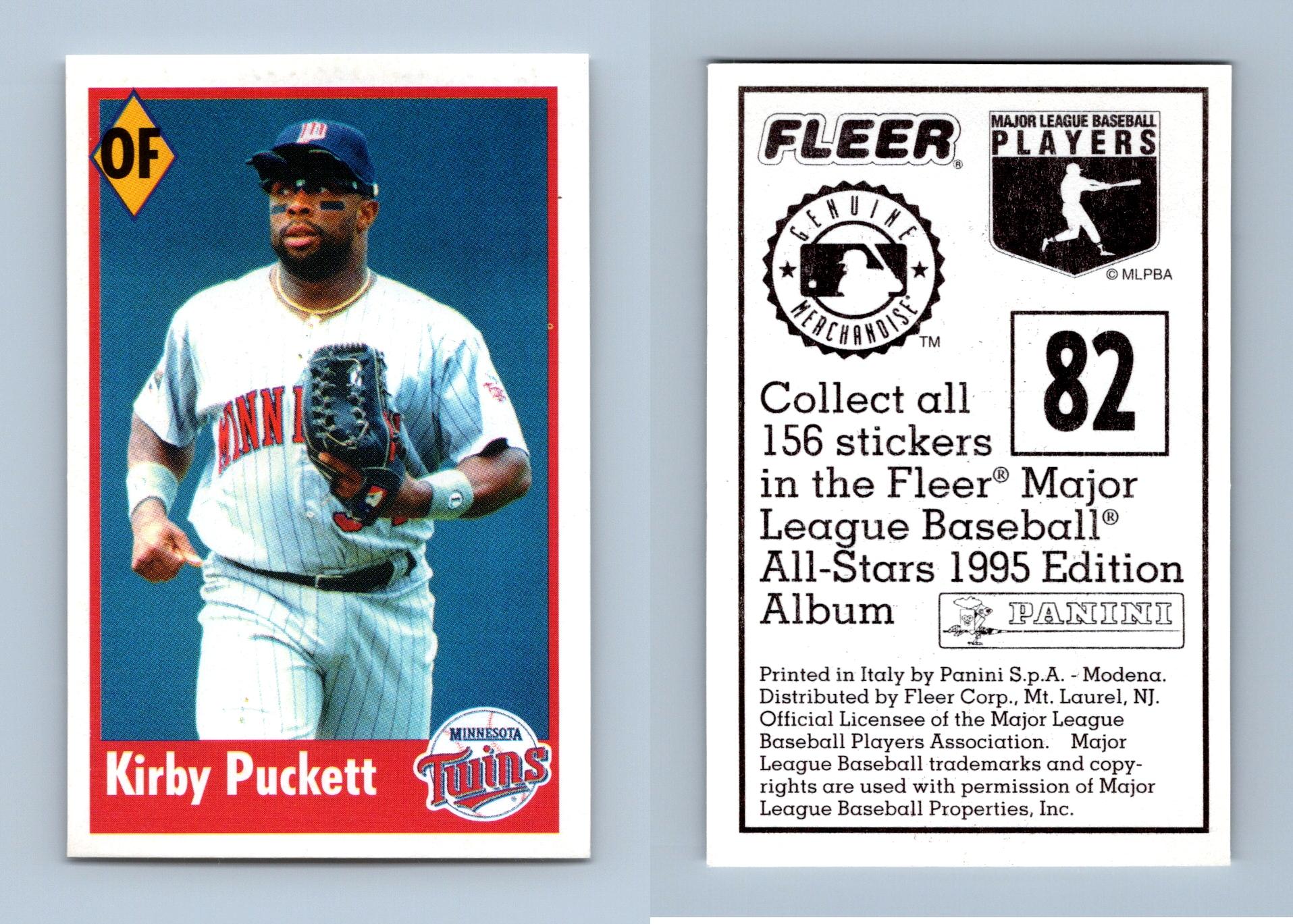 Kirby Puckett #82 Fleer Major League Baseball All-Stars 1995 Panini Sticker
