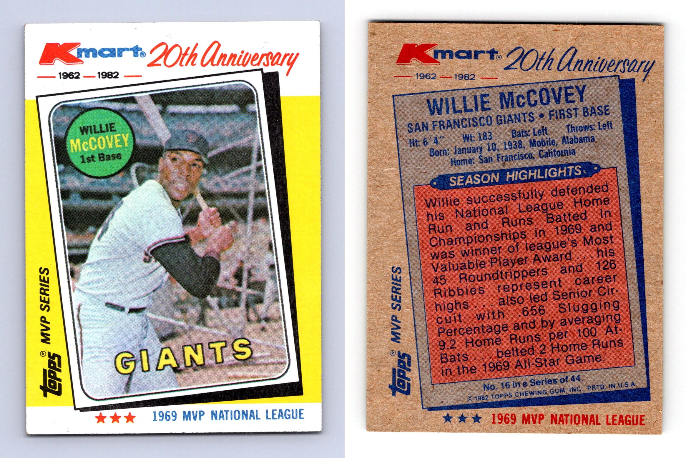 WILLIE Mccovey 1978 Topps 34 Baseball Card San Francisco 