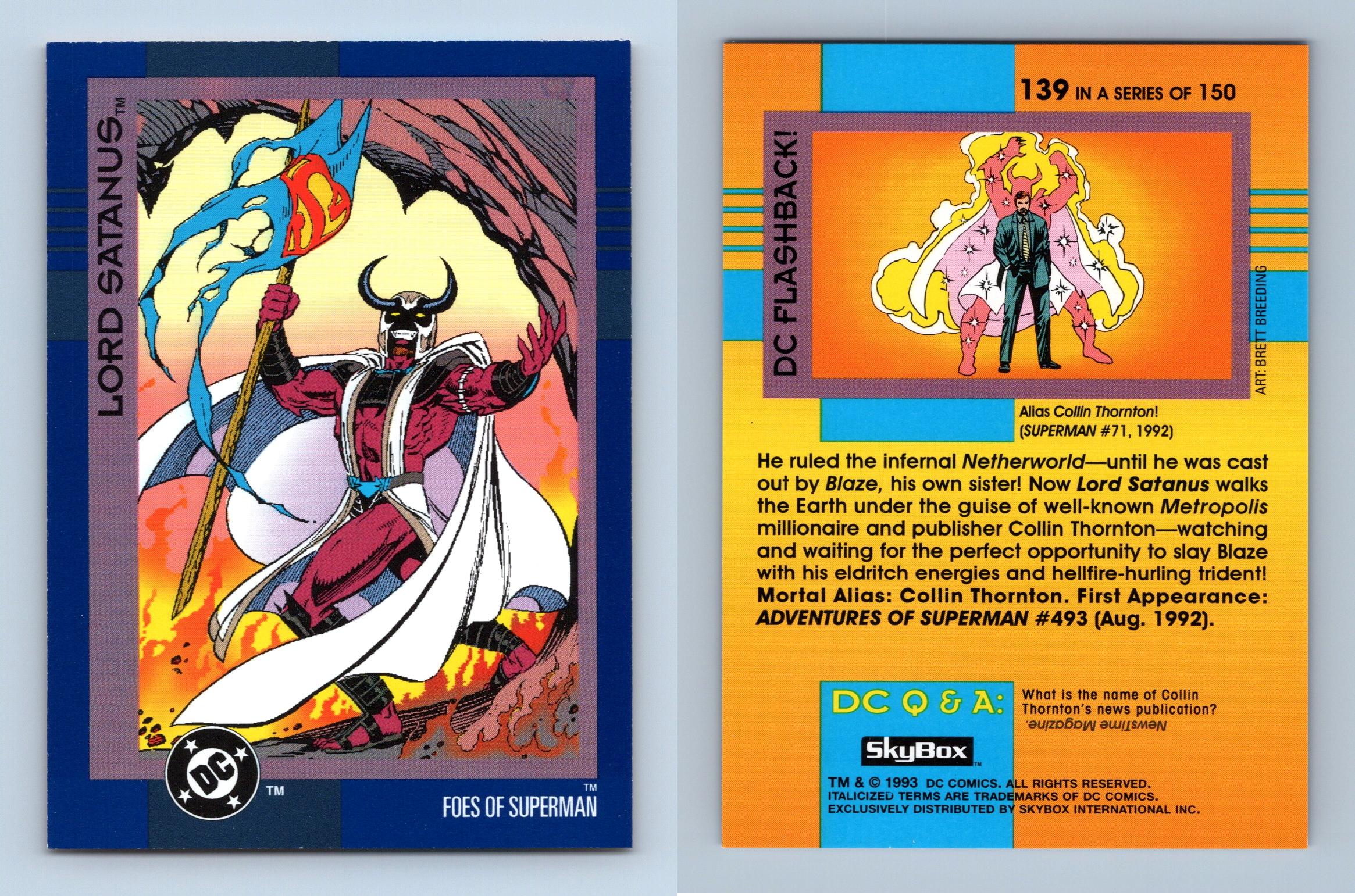 Lord Satanus #139 DC Cosmic Teams 1993 Skybox Trading Card